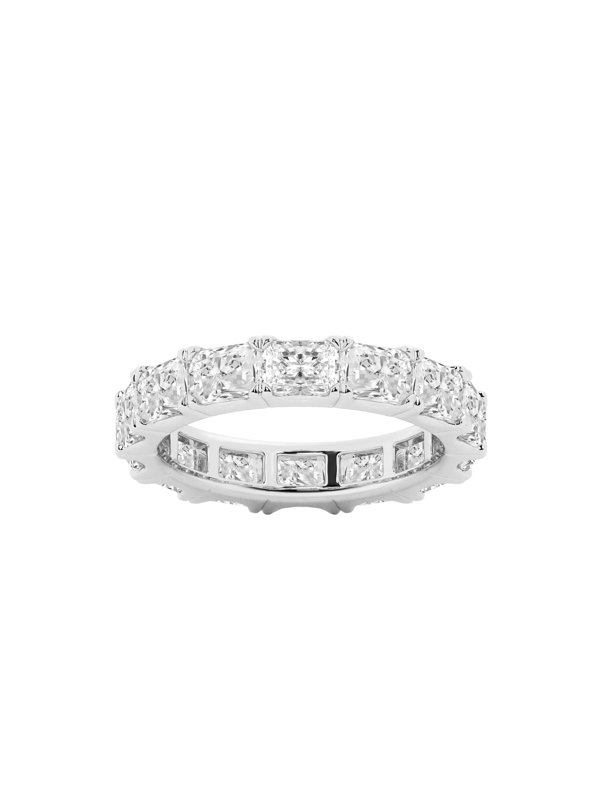 Saks Fifth Avenue Collection Women's 14K White Gold & Radiant-Cut Natural Diamond Eternity Band - 5 Tcw