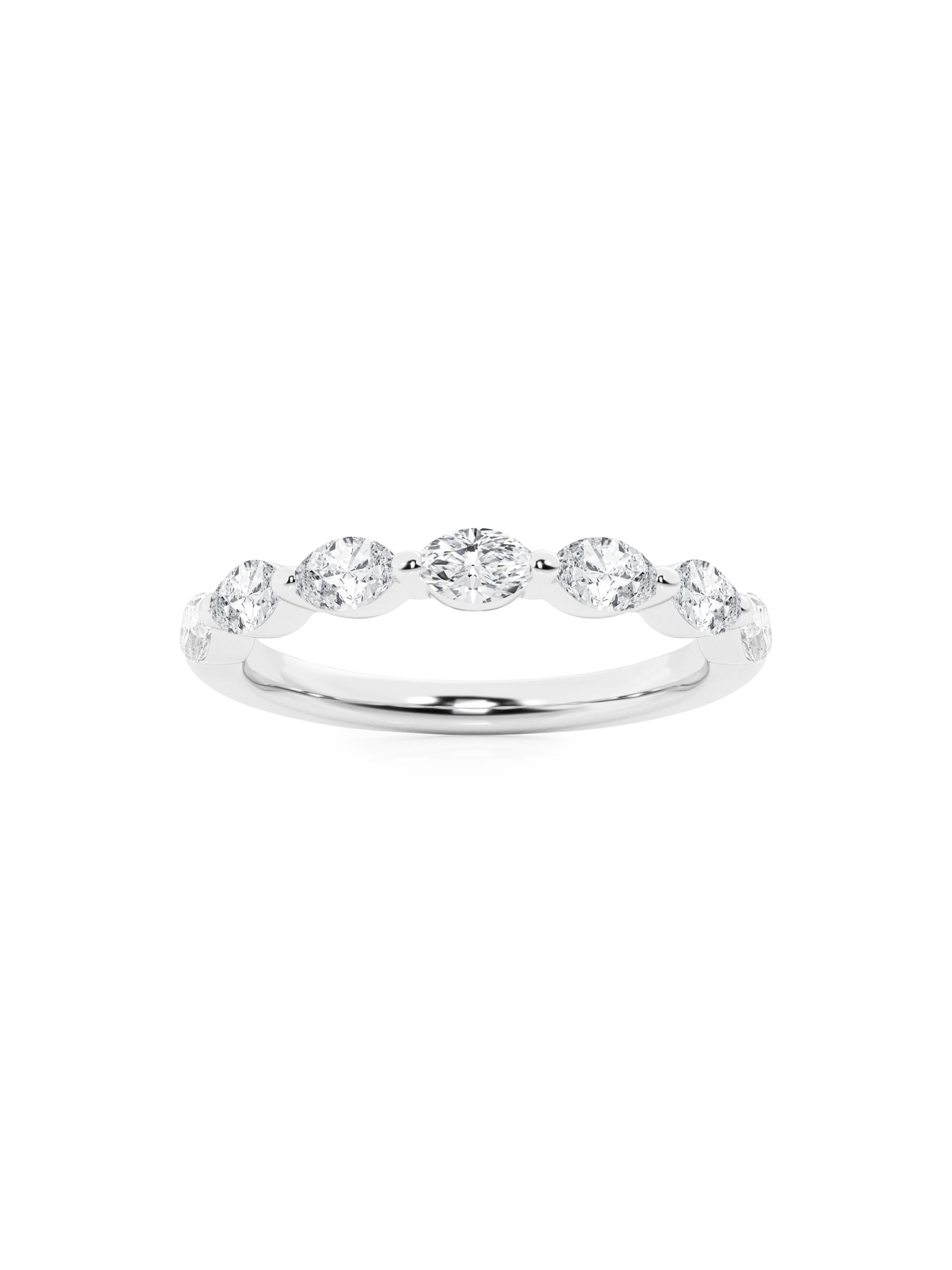 Saks Fifth Avenue Collection Women's 14K White Gold & 0.50 TCW Marquise-Cut Natural Diamond Ring - White Gold