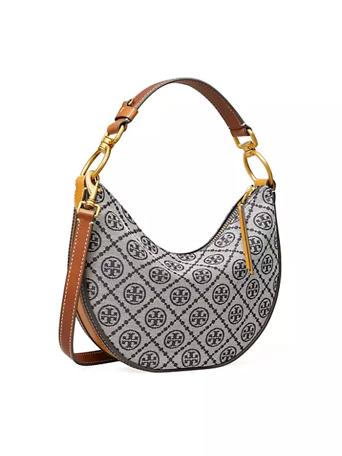 Tory Burch T Monogram Web Strap Coated Canvas Tote Bag