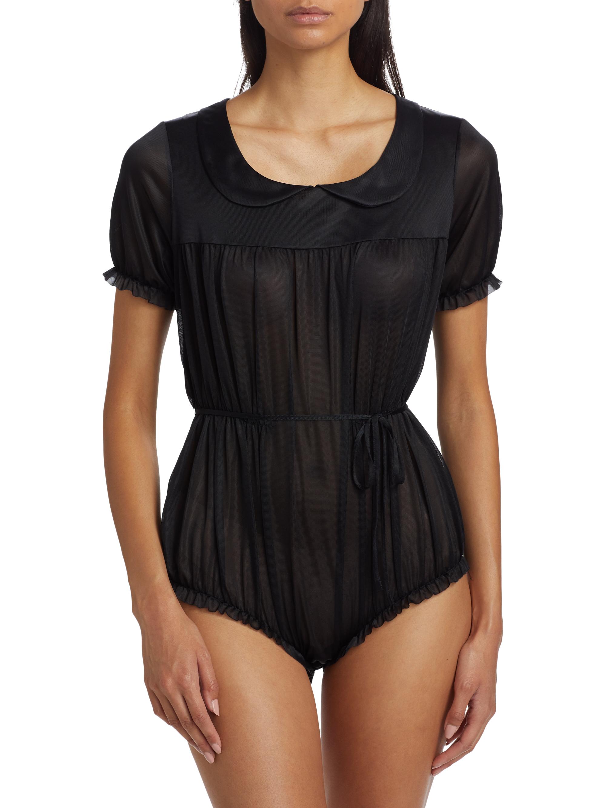 その他 miri Maison Margiela Peter Pan Collar Short-Sleeve Bodysuit