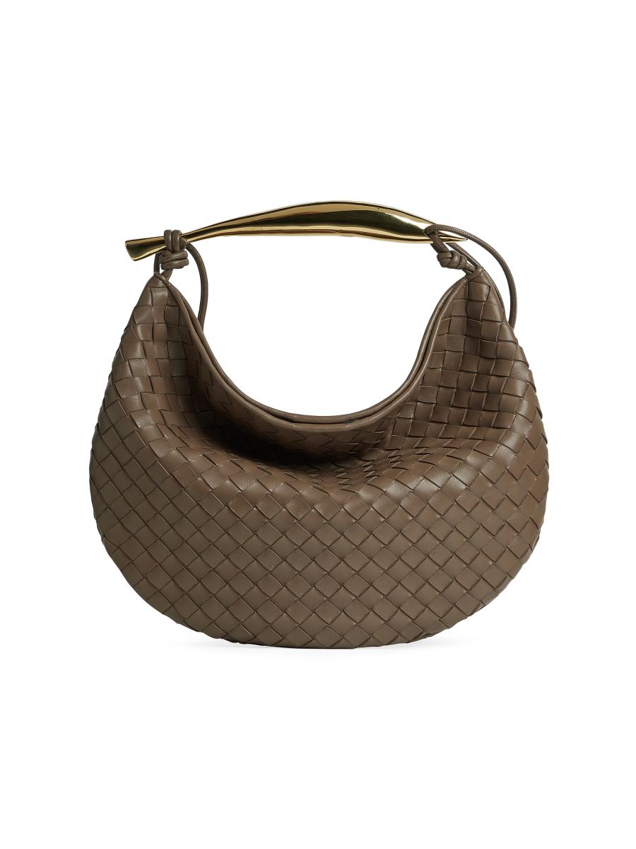 ハンドバッグ BOTTEGA VENETA SARDINE HANDBAG IN WEATHERED LEATHER Bottega Veneta Medium Sardine Intrecciato Leather Top-Handle