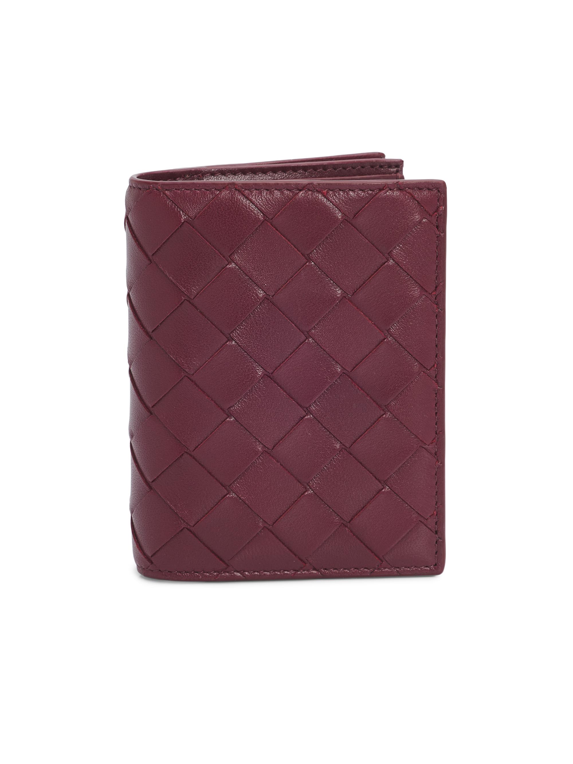 Bottega Veneta Women's Intrecciato Leather Bifold Wallet - Barolo Gold