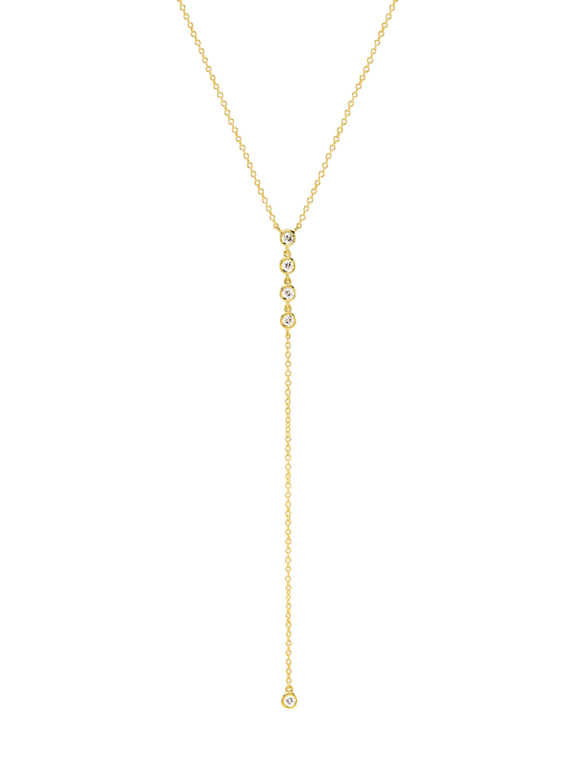 Saks Fifth Avenue Collection Women's 14K Yellow Gold & 0.26 TCW Diamond Y Necklace - Gold