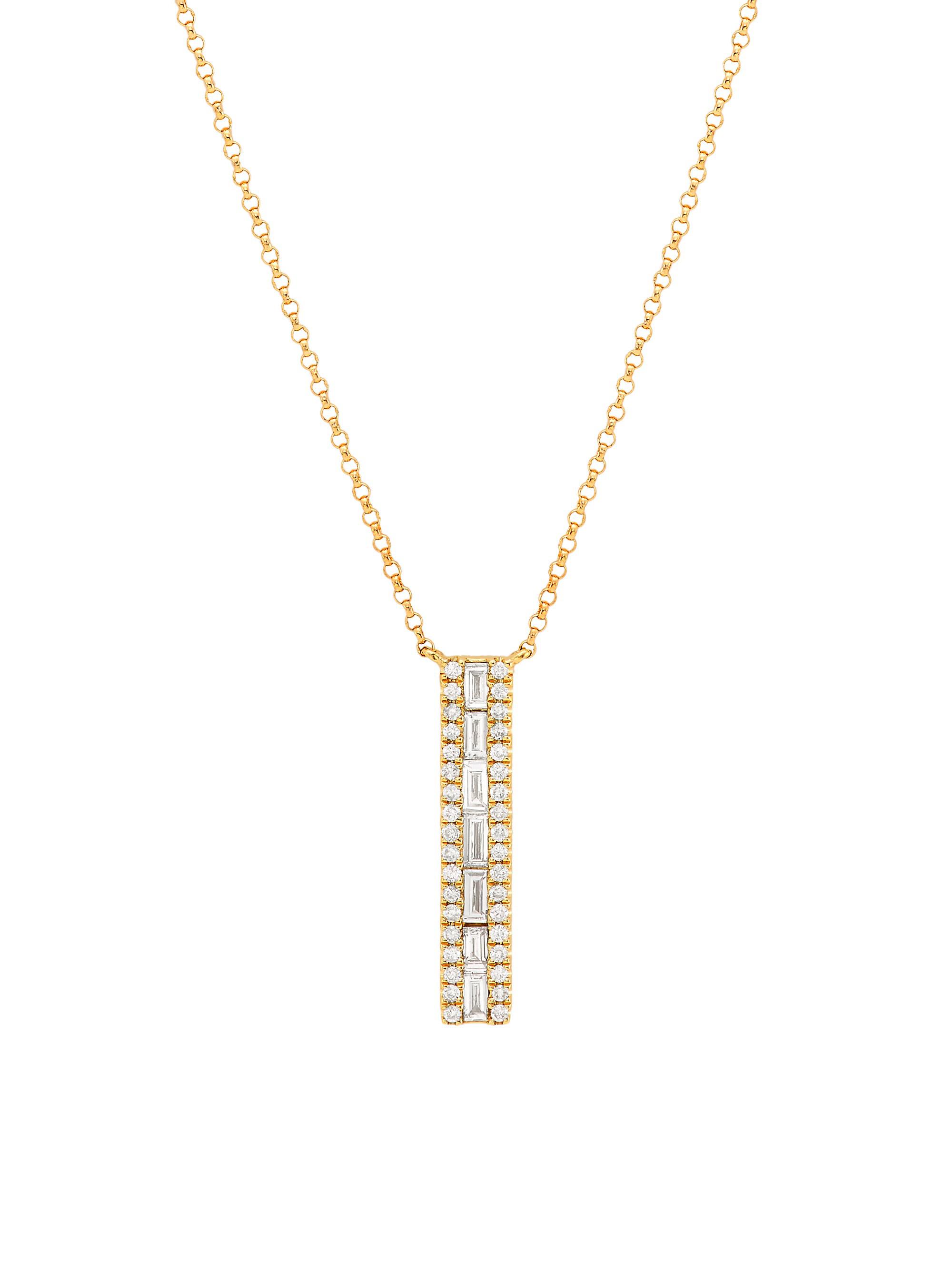Saks Fifth Avenue Collection Women's 14K Yellow Gold & 0.15 TCW Diamond Pendant Necklace - Gold