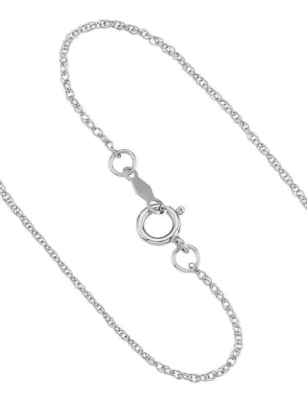 14K White Gold, Aquamarine & 0.4 TCW Diamond Pendant Necklace
