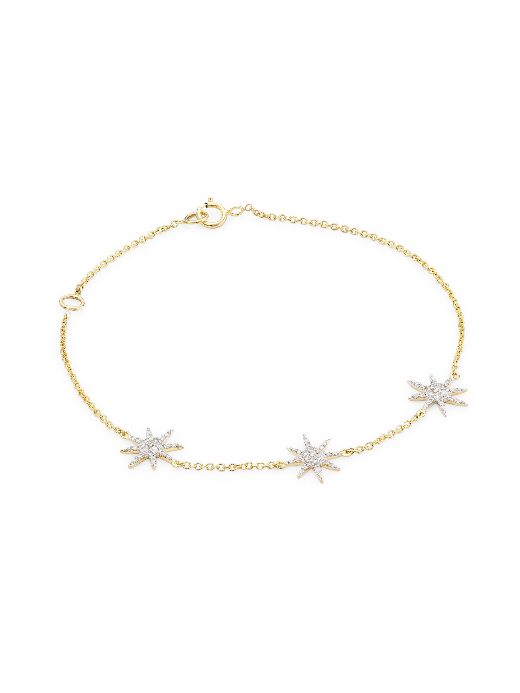 Saks Fifth Avenue Collection Women's 14K Yellow Gold & 0.28 TCW Diamond Station Bracelet - Gold