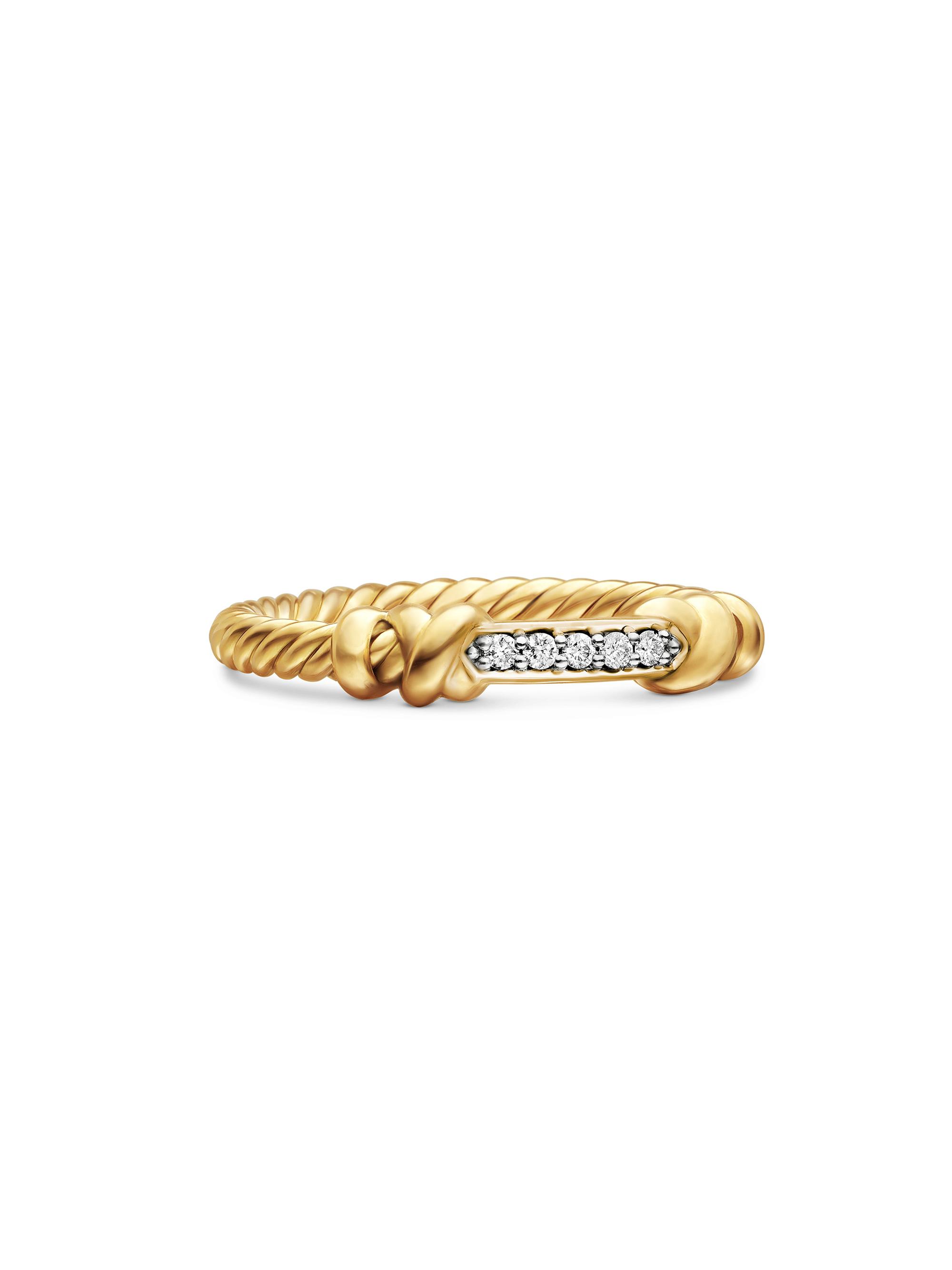 David Yurman Women's Petite Helena Wrap Band Ring in 18K Yellow Gold - Gold