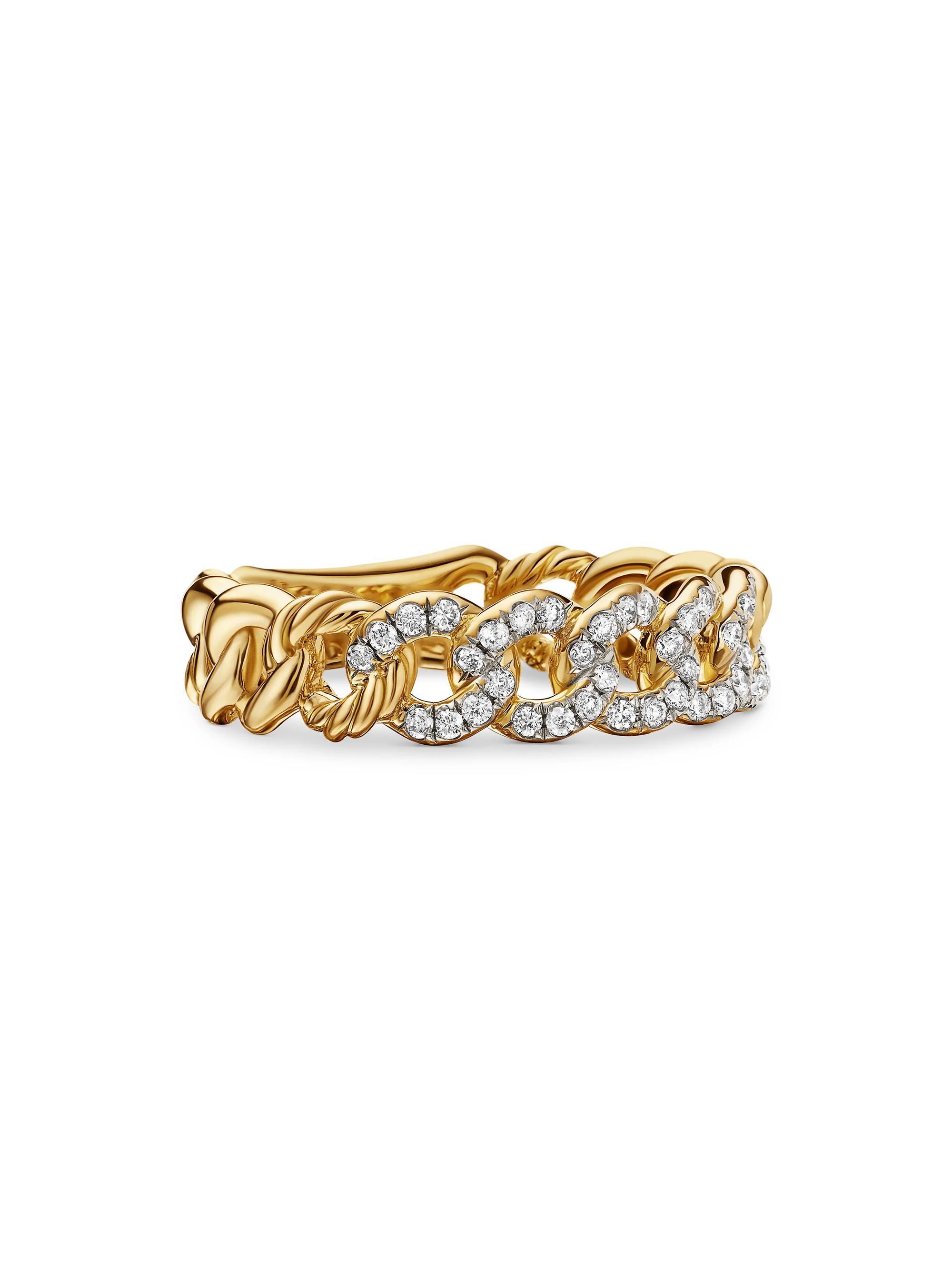 David Yurman Women's Belmont Curb Link Band Ring in 18K Yellow Gold