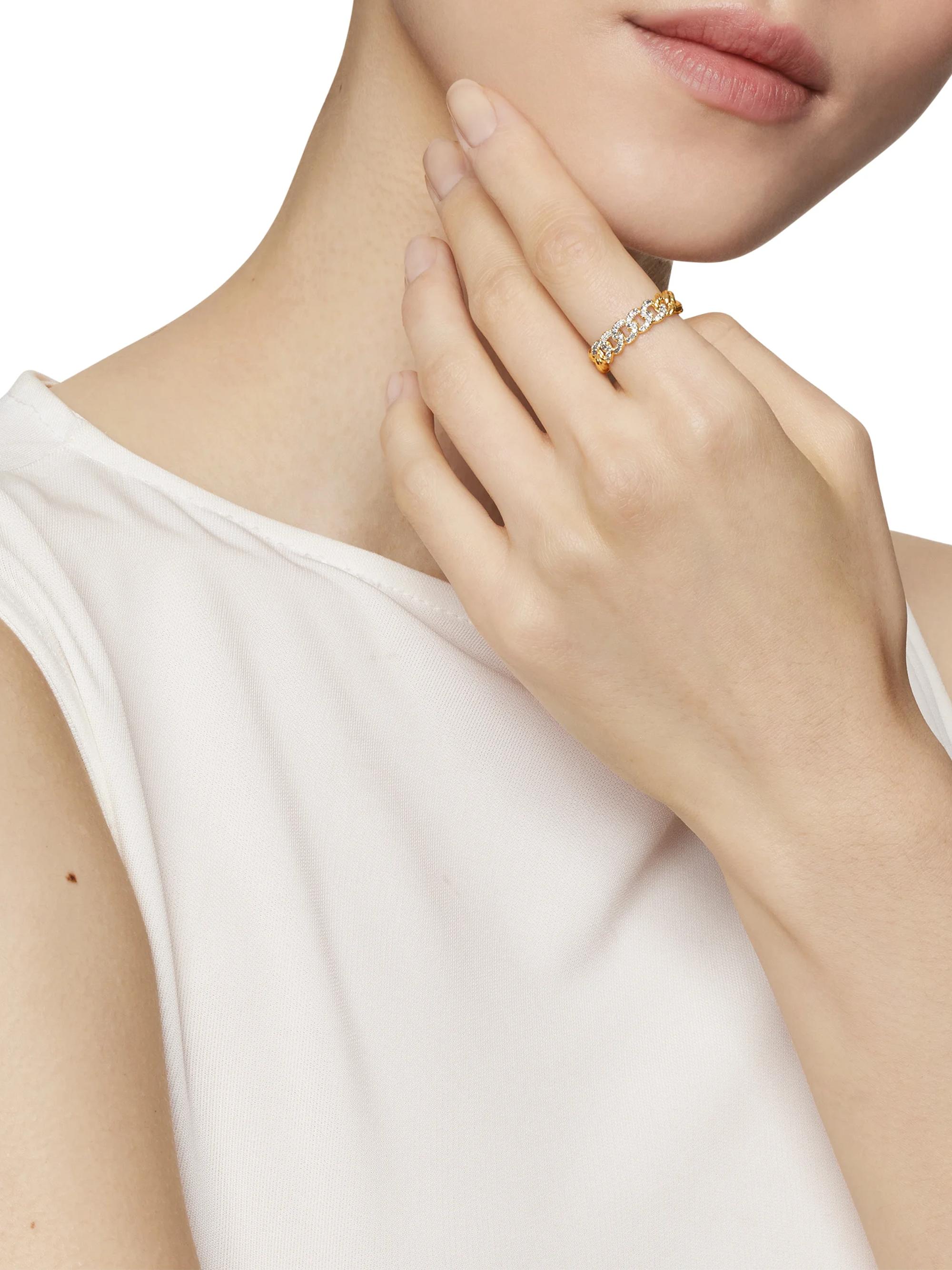 David Yurman Belmont Curb Link Band Ring in 18K Yellow Gold Saks