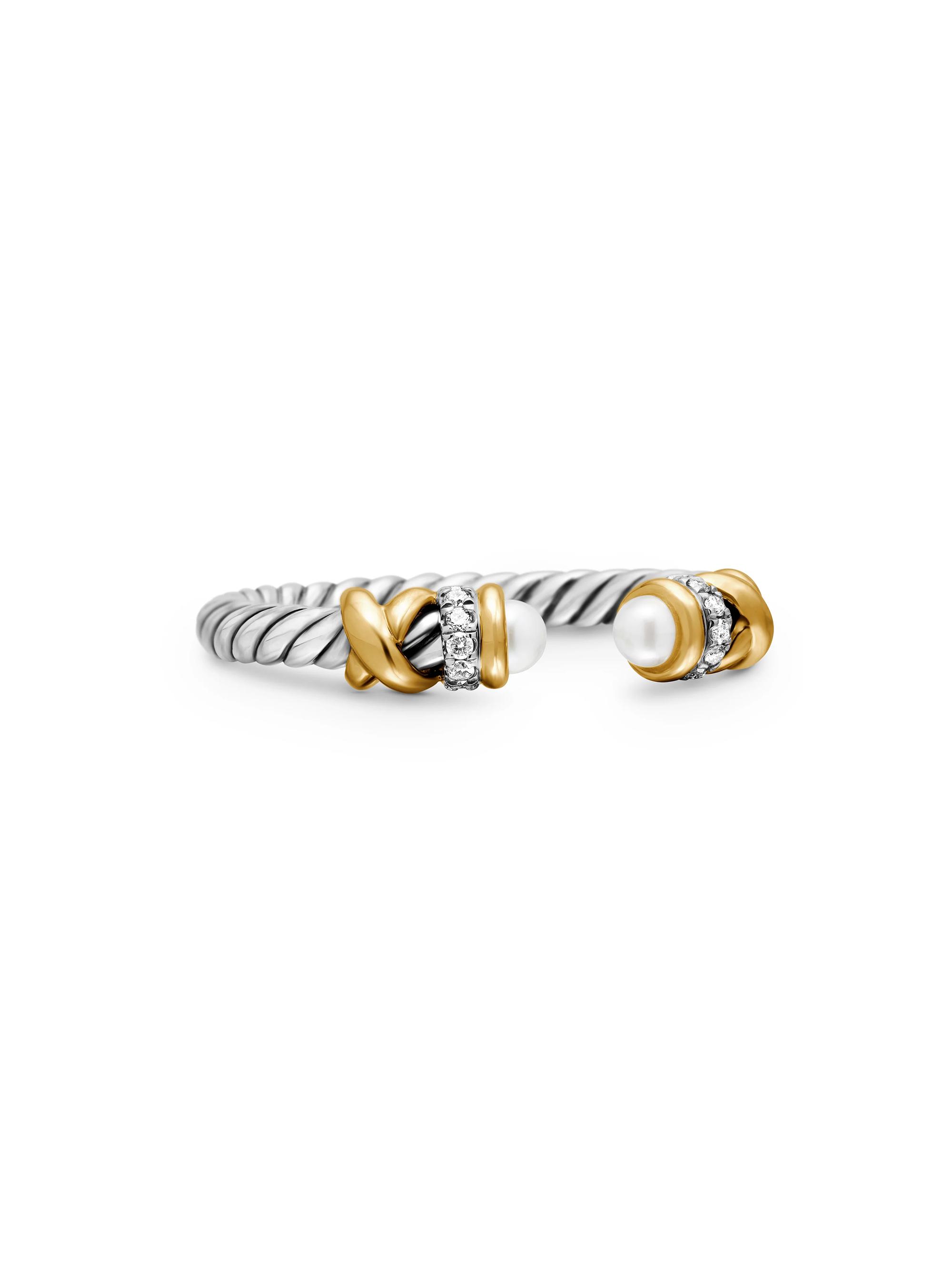 David Yurman Women's Petite Helena Ring in Sterling Silver - Pearl