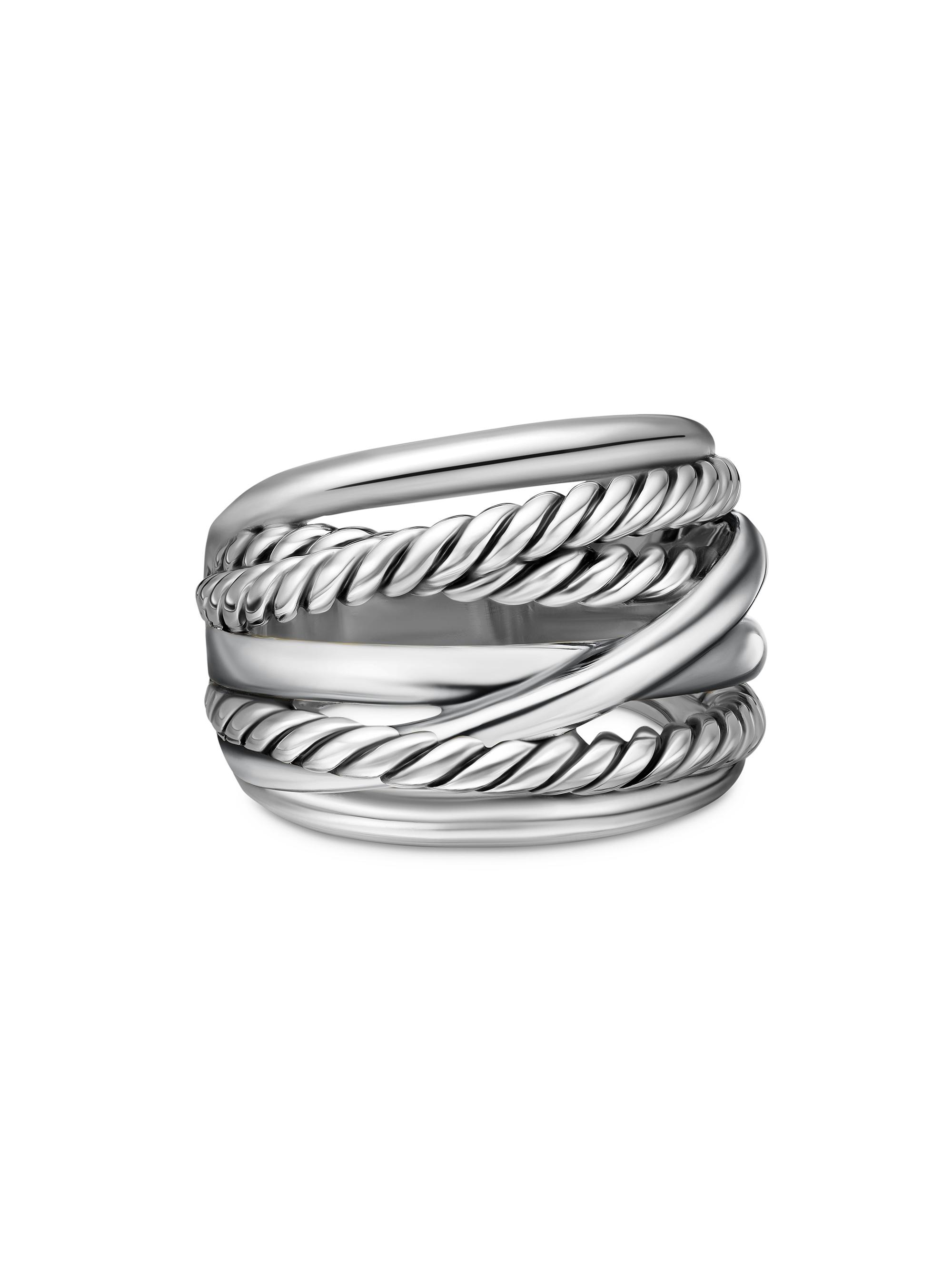 David Yurman Women's The Crossover Collection Wide Ring - Sterling Silver