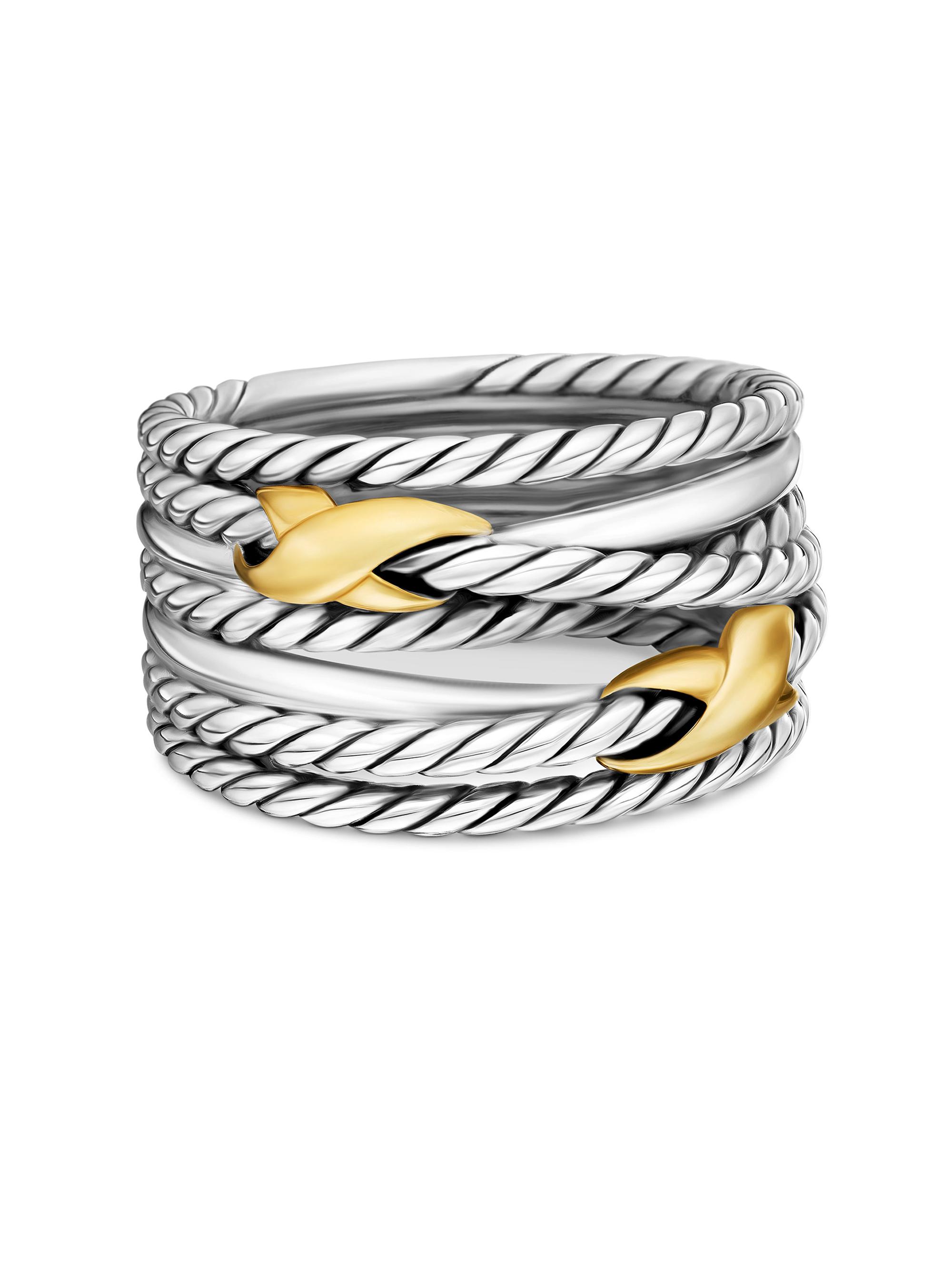 David Yurman Double X Crossover Ring in Sterling Silver | Saks
