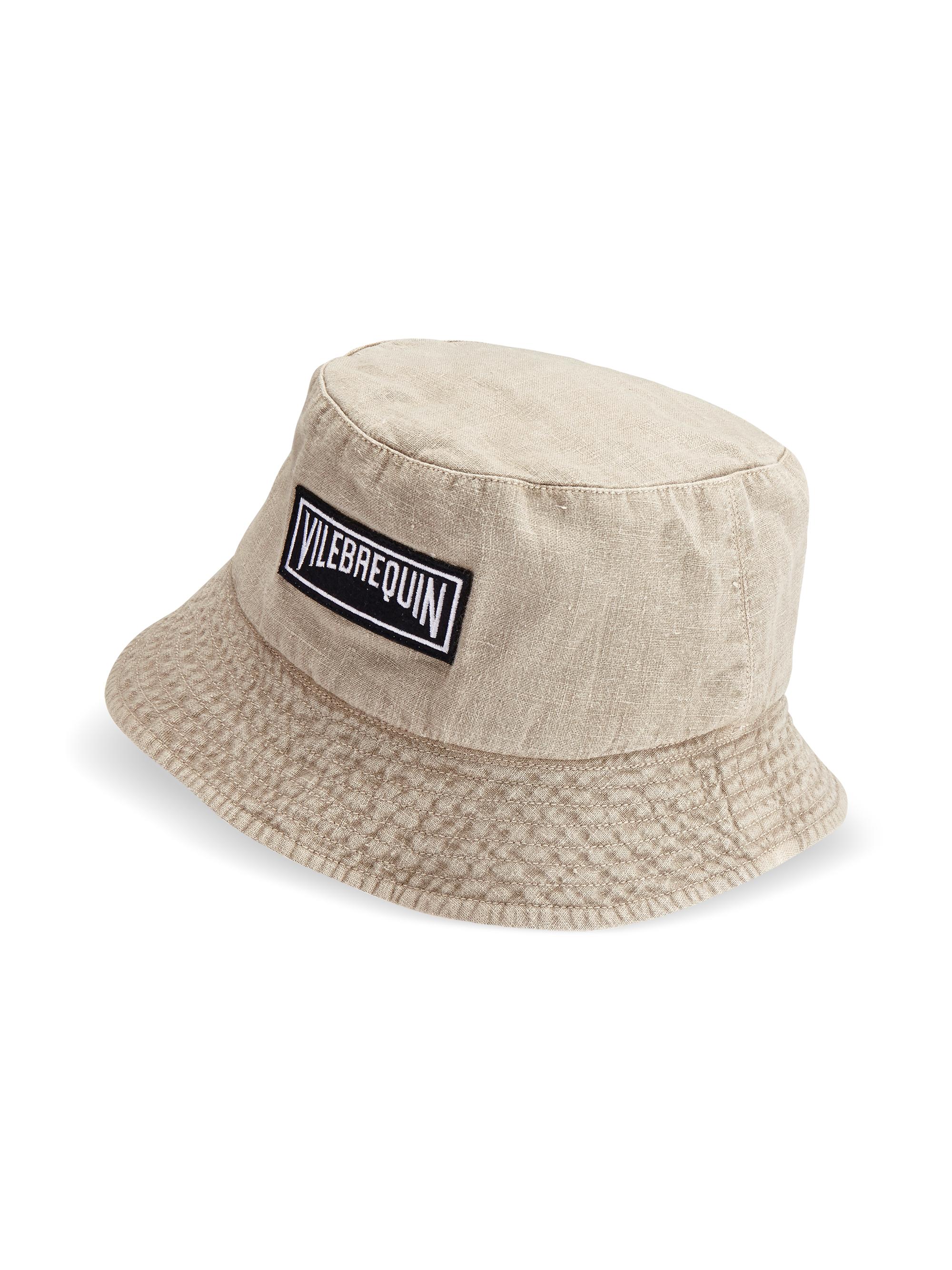 Vilebrequin Men's Linen Logo Bucket Hat - Eucalyptus