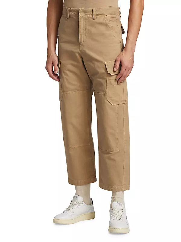 Aiden Baggy Cargo Trousers, natural