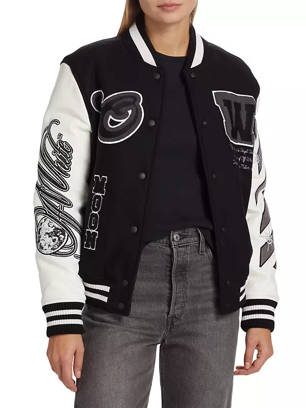 Shop Off-White Meteor Moon Varsity Jacket | Saks Fifth Avenue