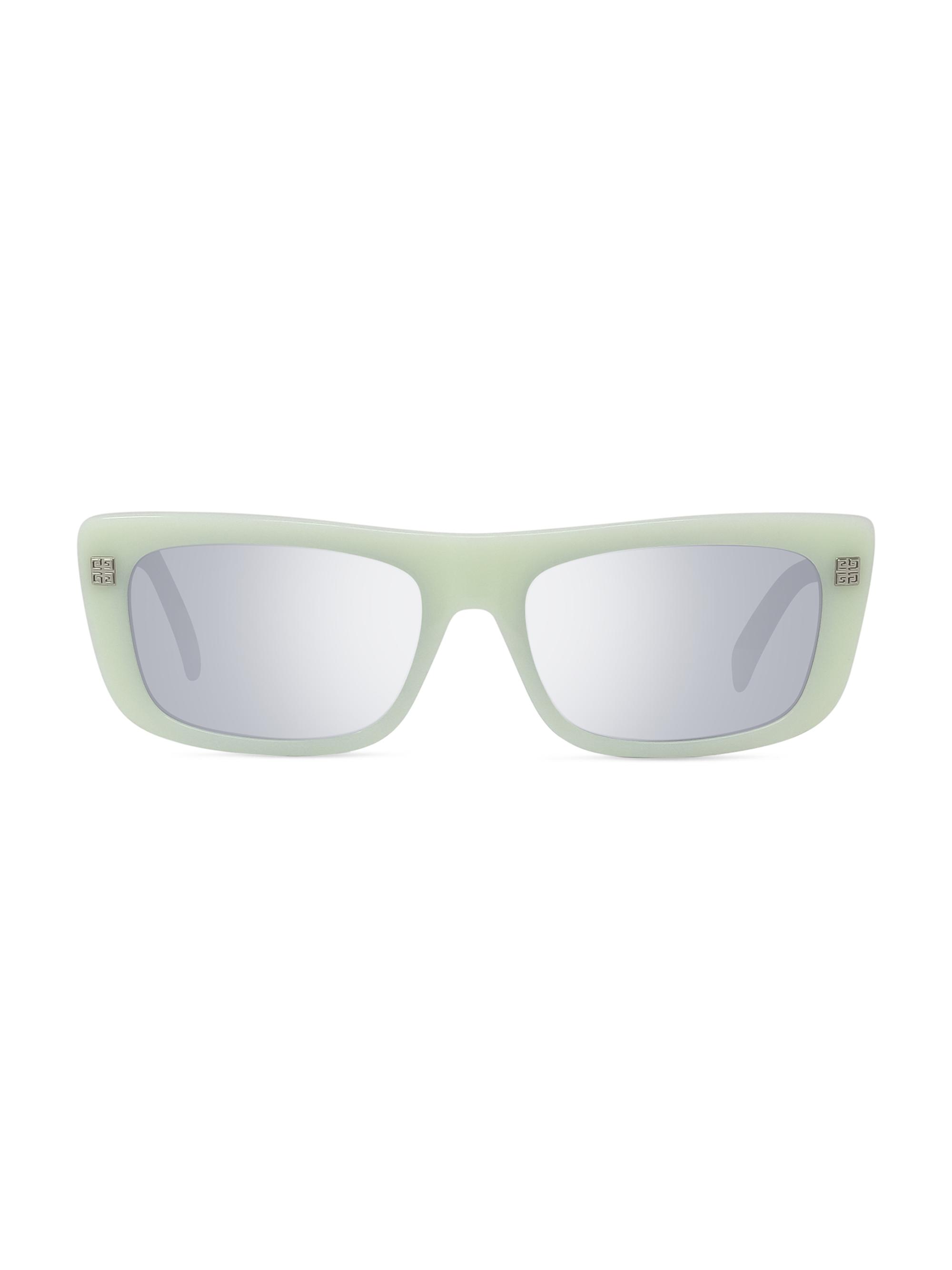 Givenchy Men's GV Day 57MM Acetate Sunglasses - Green Smoke Mirror