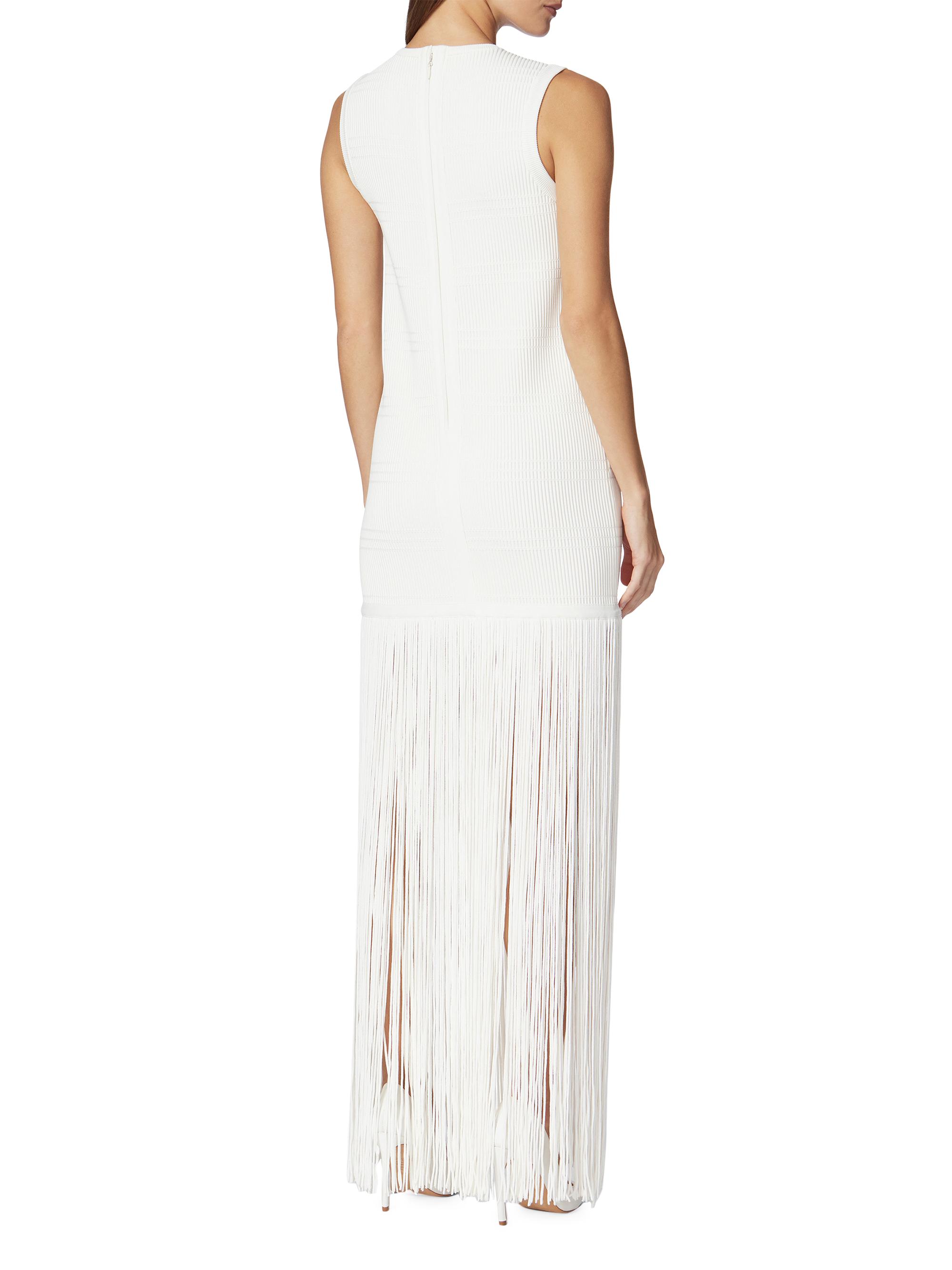 Herv Lger Ottoman-Knit Fringe Maxi Dress | Saks Fifth Avenue