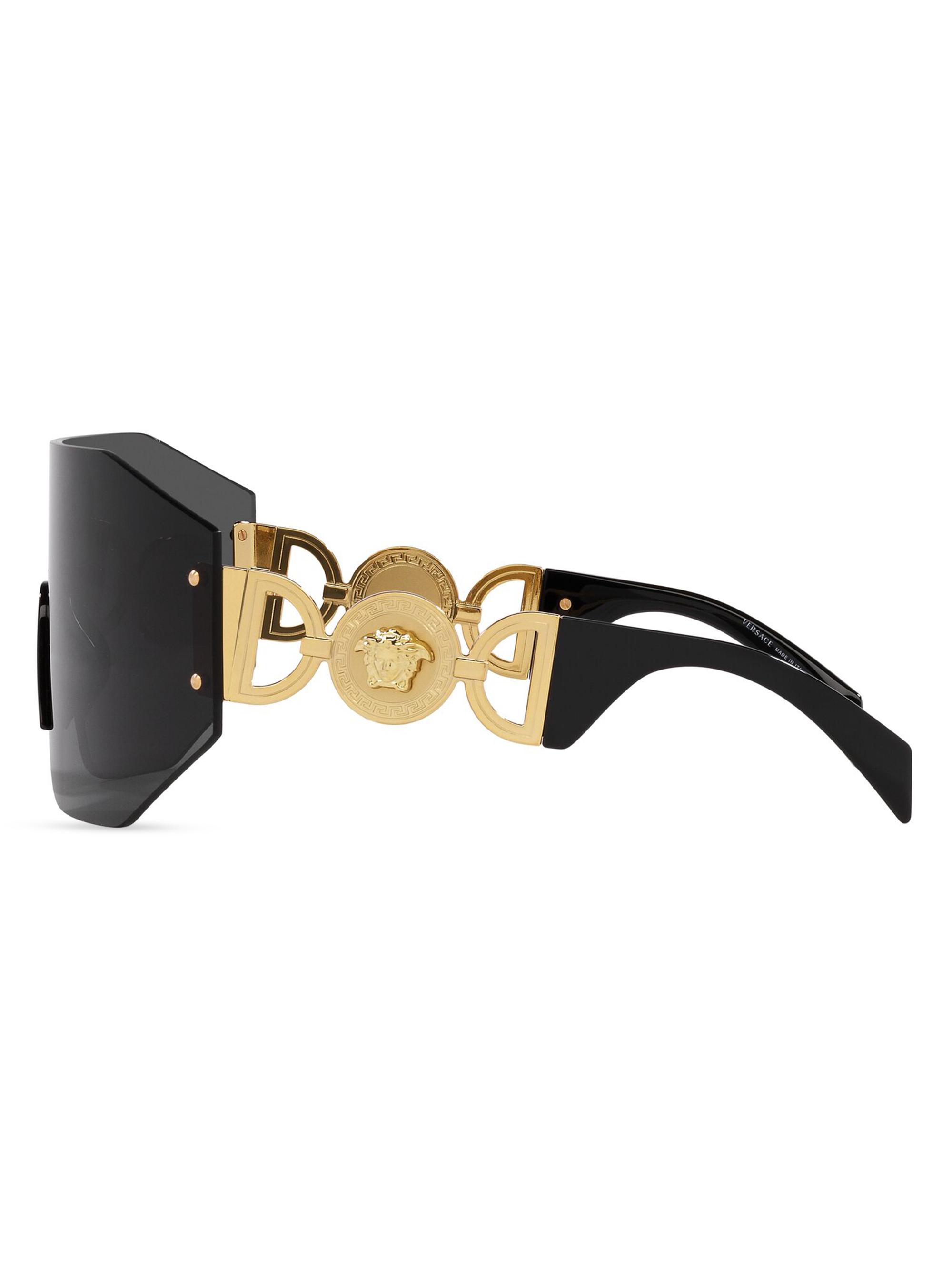 Versace 45MM Mask Sunglasses | Saks Fifth Avenue display picture 2