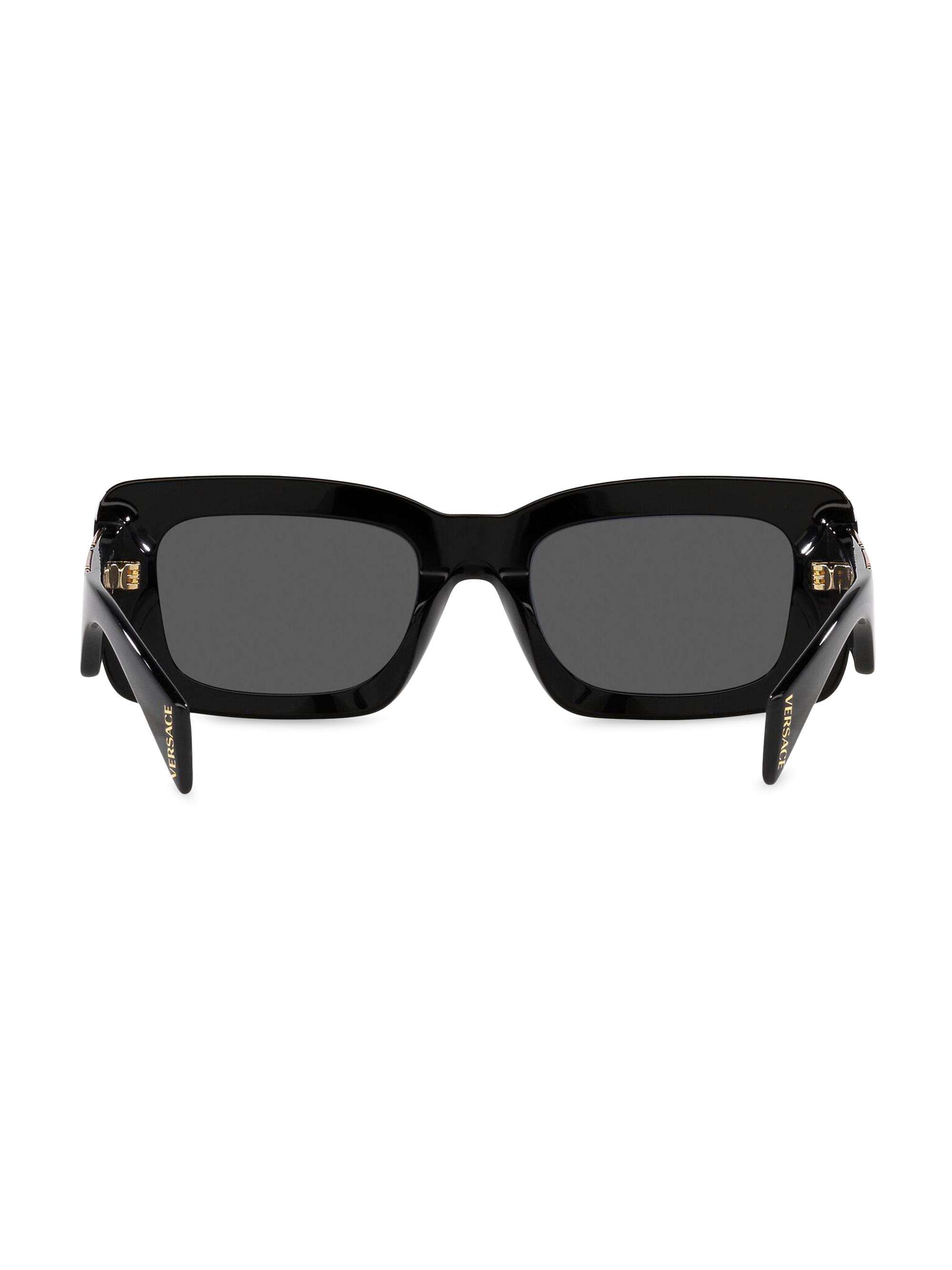 Raro sash(サッシュ)オールブラック Versace 54MM Rectangular Sunglasses | Saks Fifth Avenue