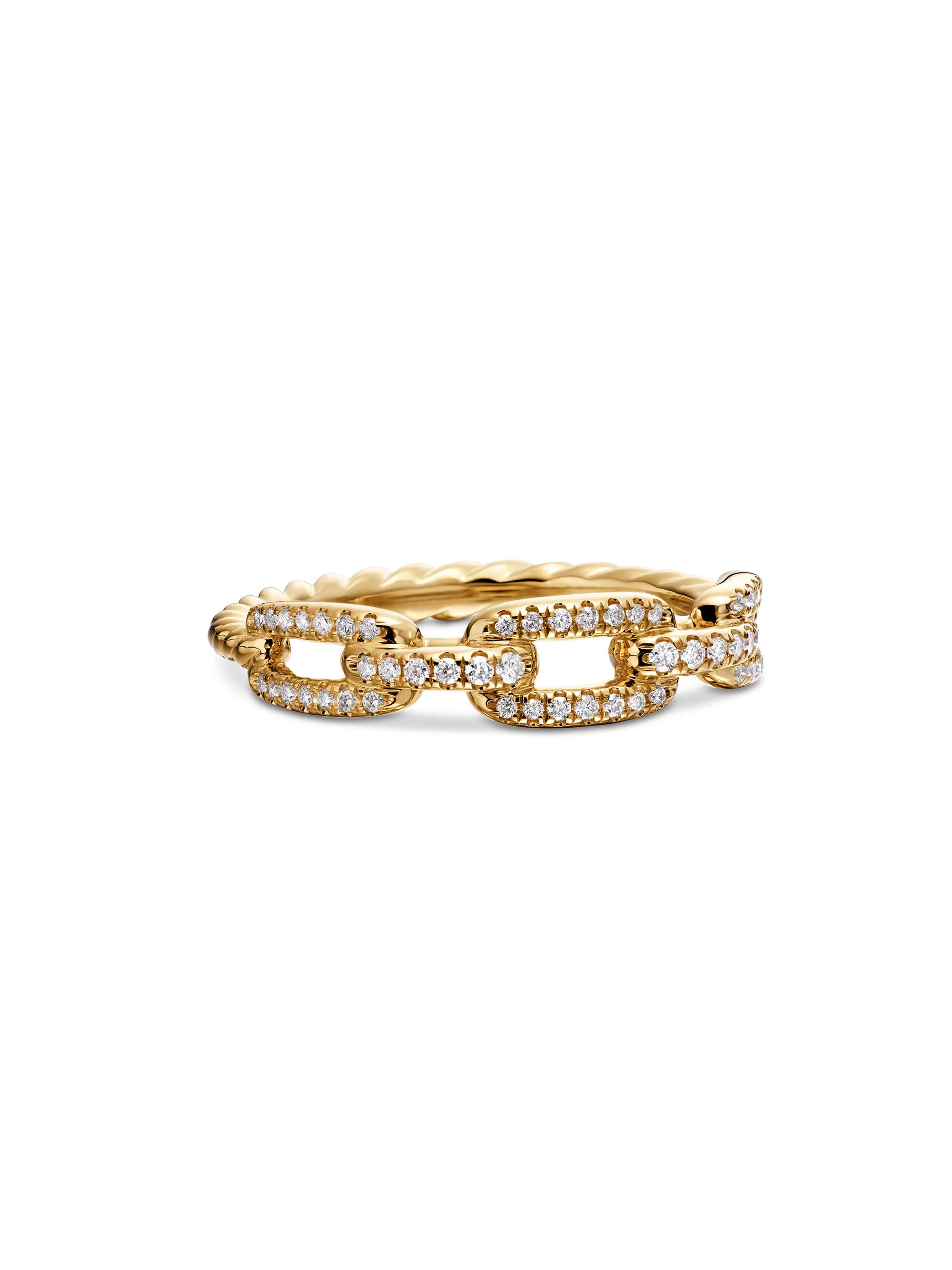 David Yurman Women's Stax Chain Link Ring in 18K Yellow Gold - Gold