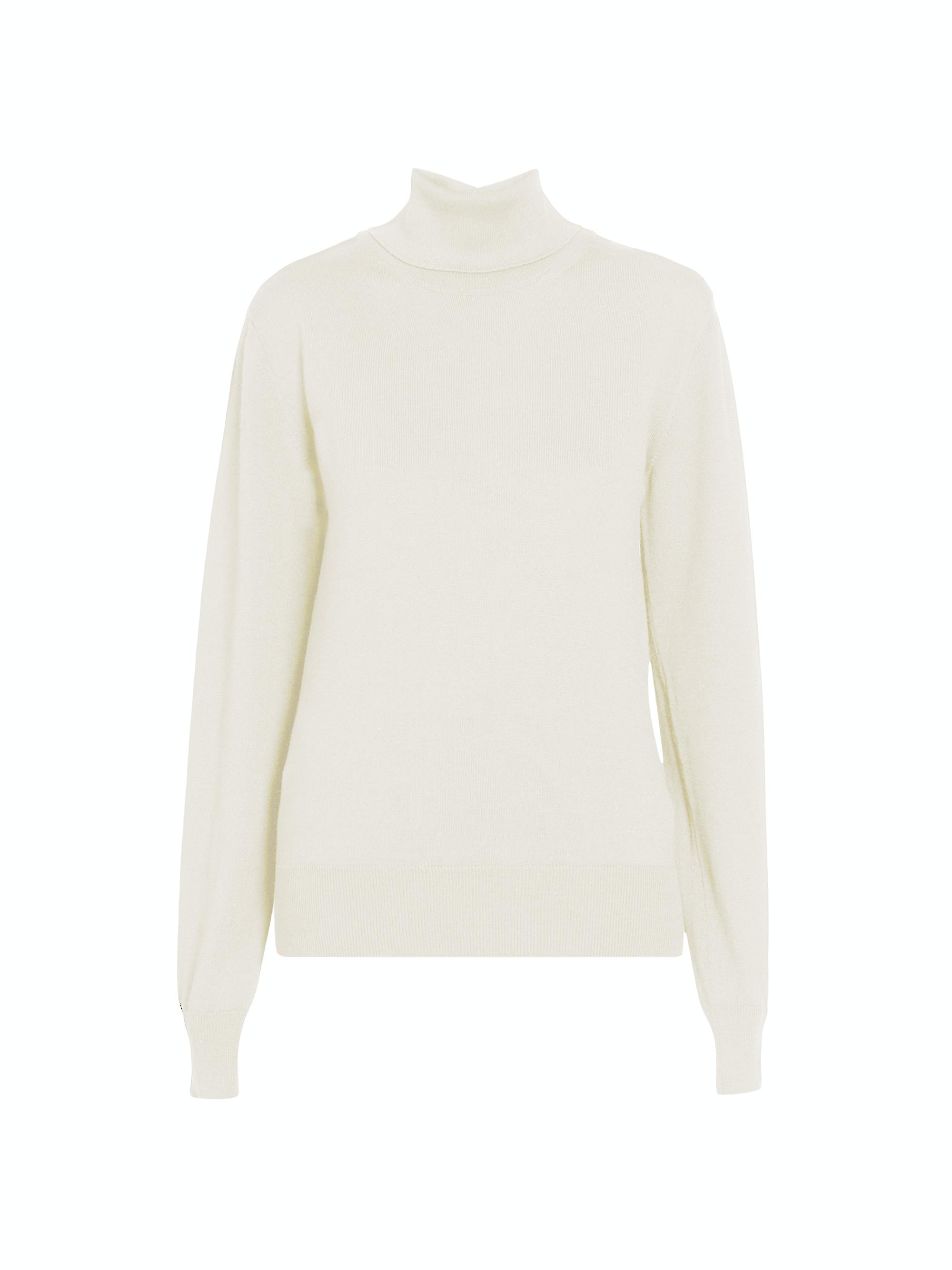 Jil Sander Women's Merino Wool Turtleneck Sweater - Natural