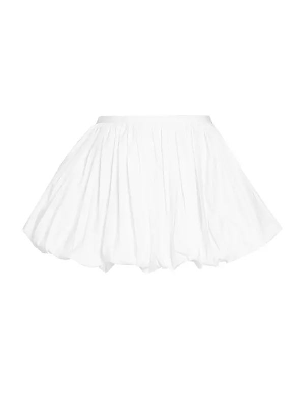 Shop Jil Sander Poplin Bubble-Hem Miniskirt