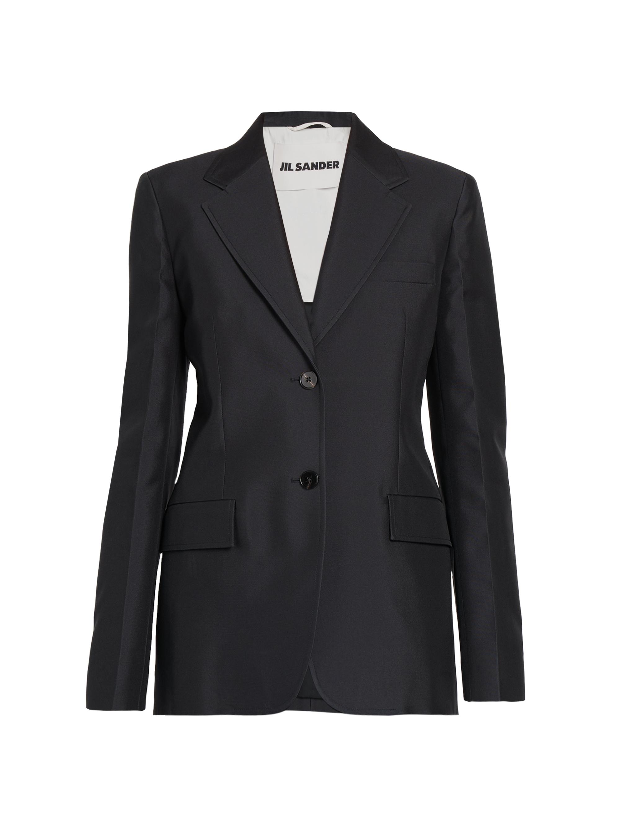 Jil Sander Gabardine Silk-Blend Tailored Blazer | Saks Fifth Avenue
