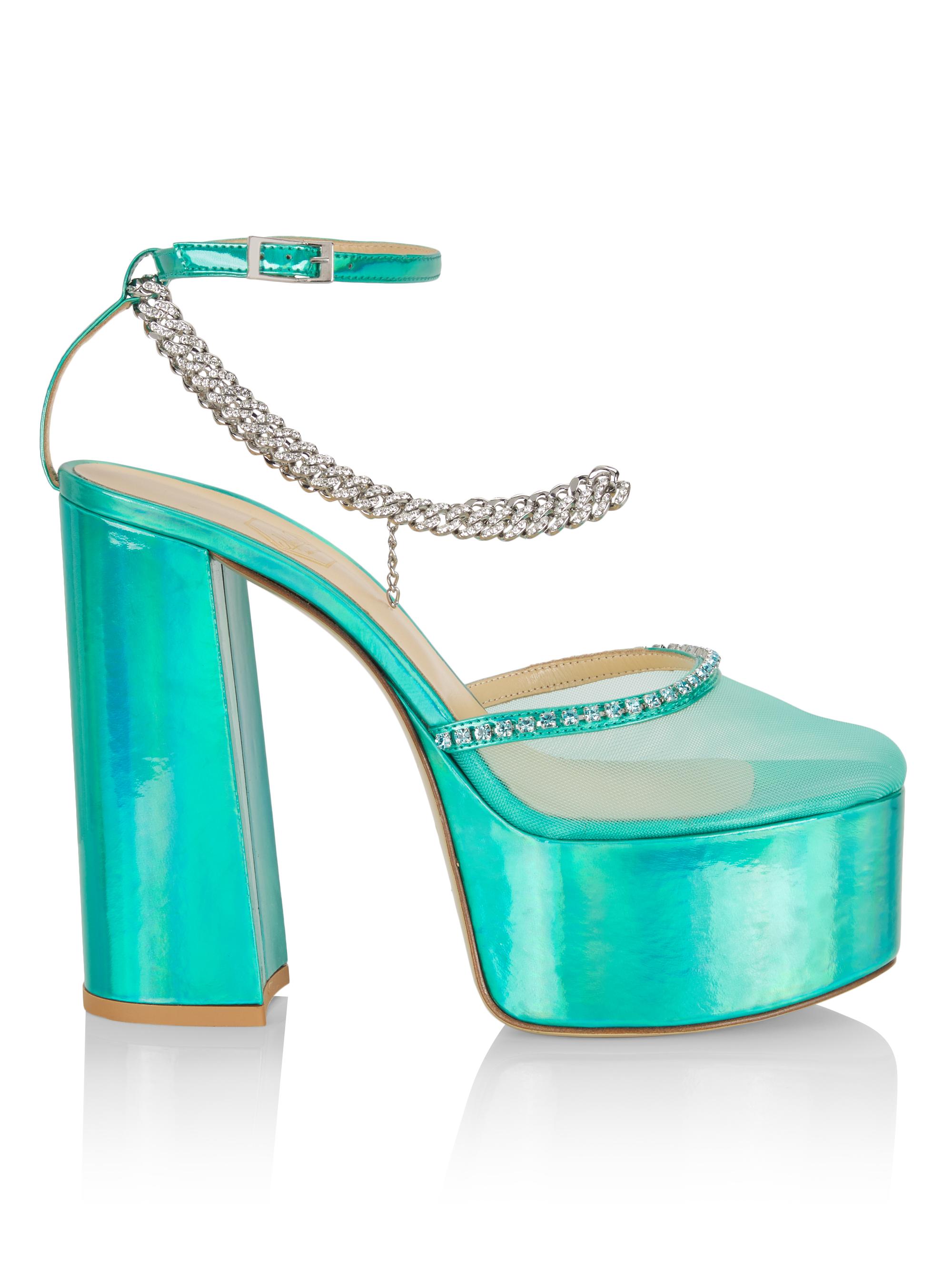 Nalebe Women's Stellar 130MM Platform Pumps - Blue Iridescent