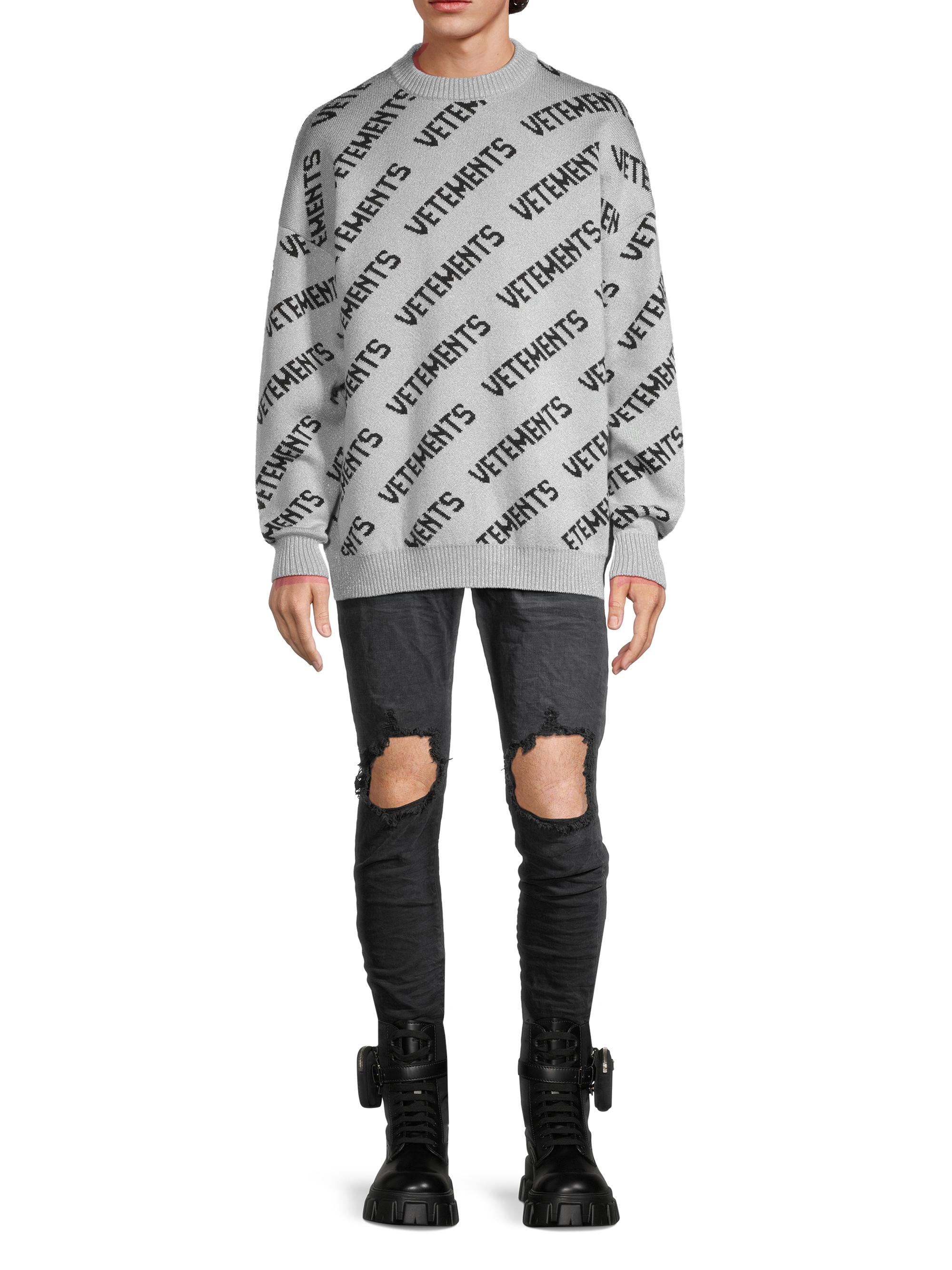 Vetements Lurex Monogram Sweater | Saks Fifth Avenue