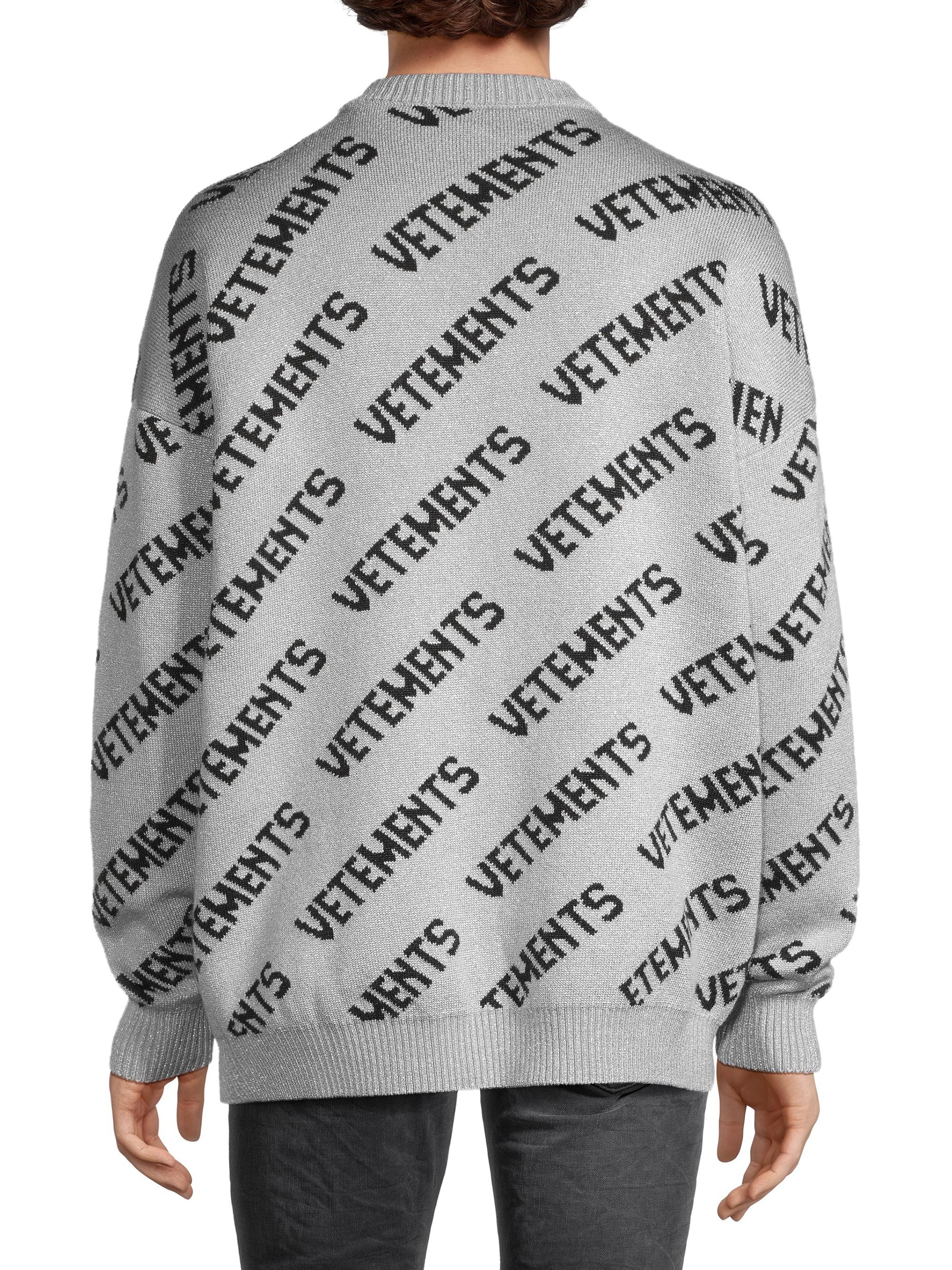 Vetements Lurex Monogram Sweater | Saks Fifth Avenue