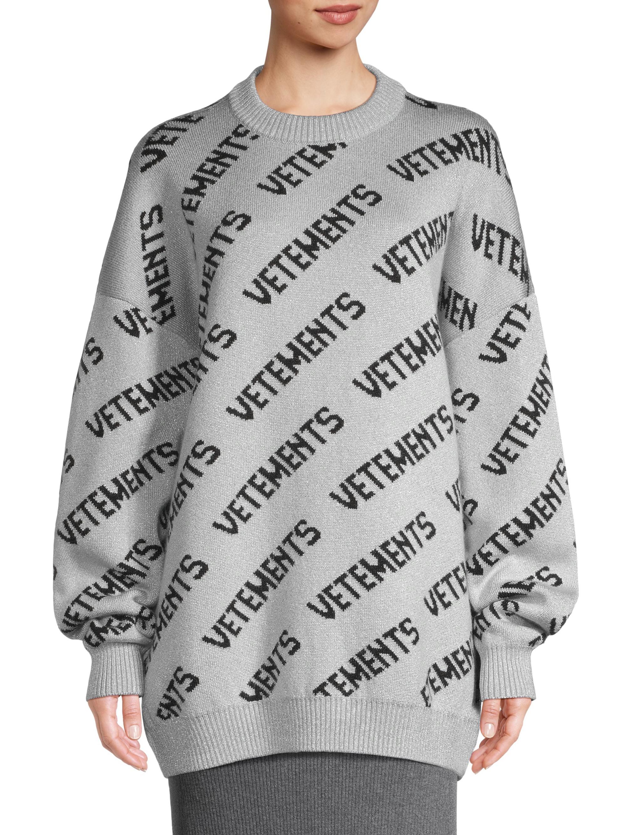Vetements Lurex Monogram Sweater | Saks Fifth Avenue