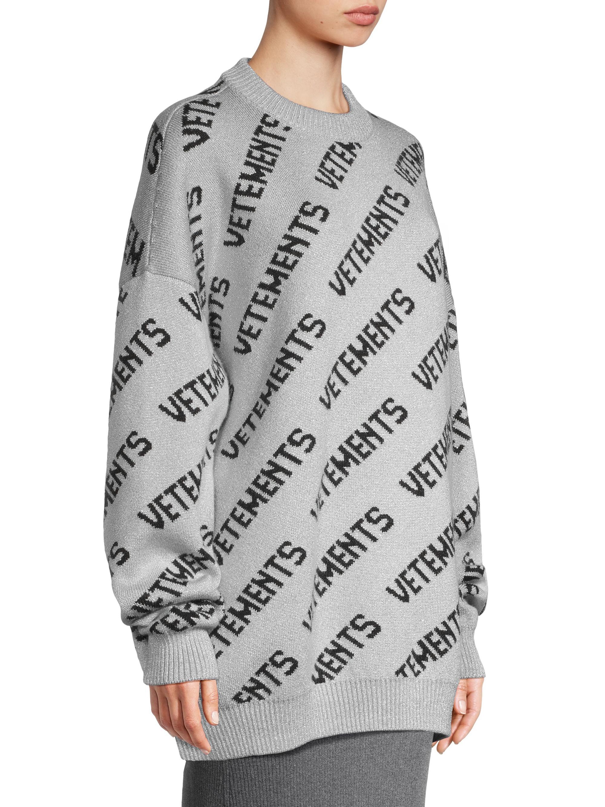 Vetements Lurex Monogram Sweater | Saks Fifth Avenue