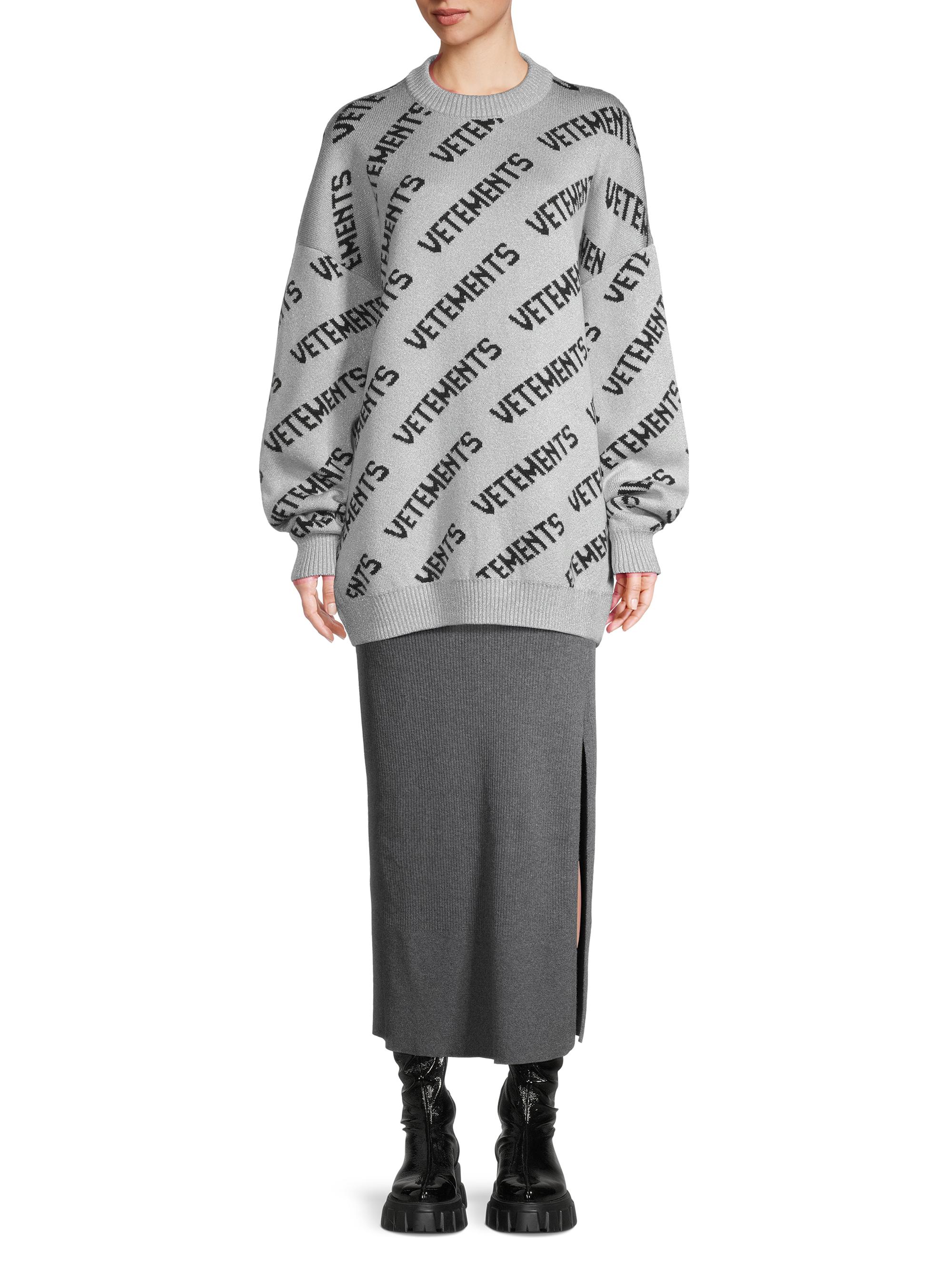 トップス VETEMENTS 23AW L DOUBLE LOGO SWEATER トップス VETEMENTS 23AW L DOUBLE LOGO SWEATER VETEMENTS