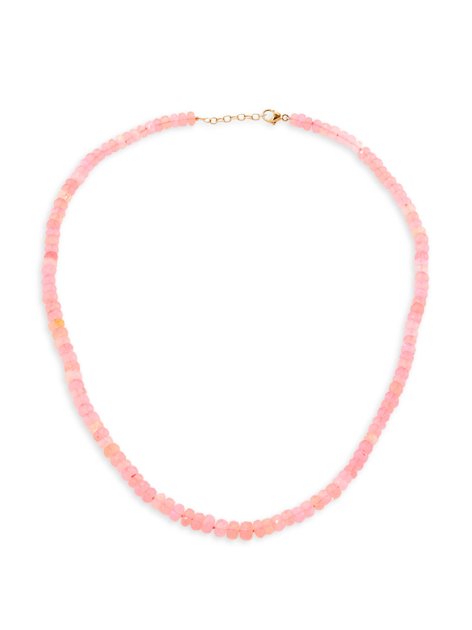 Jia Jia Women's Soleil 14K Yellow Gold & Opal Beaded Necklace - Pink