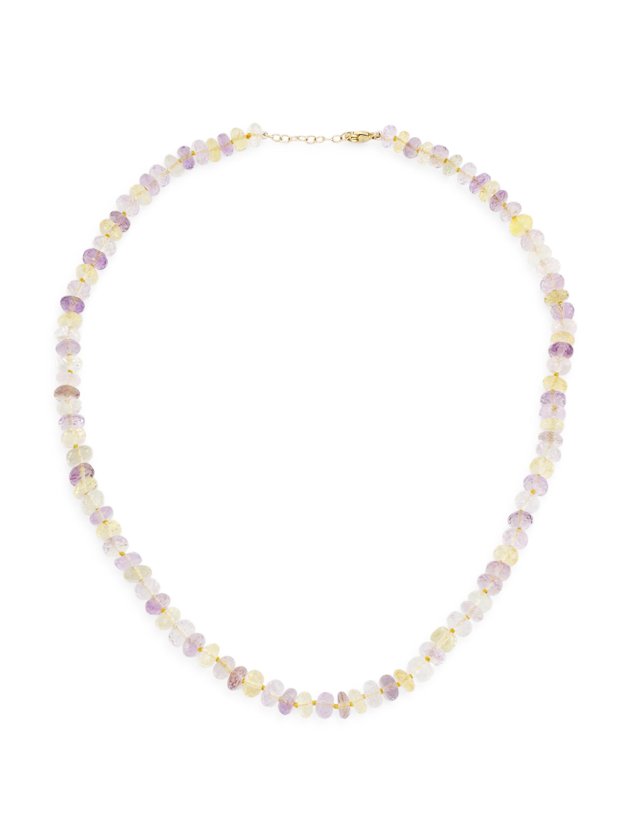 Jia Jia Women's Oracle 14K Yellow Gold & Ametrine Beaded Necklace - Ametrine Crystal