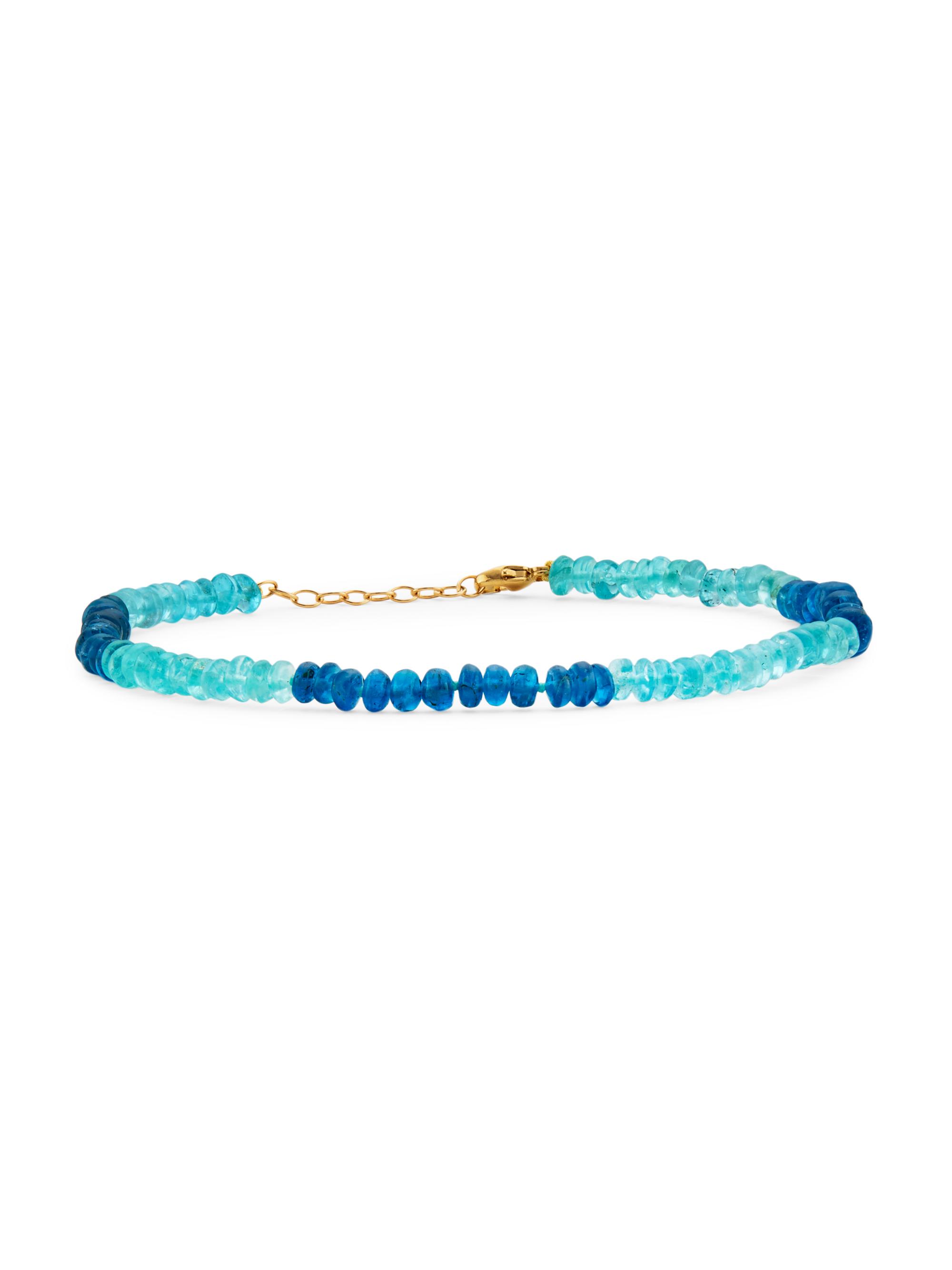 Jia Jia Women's Arizona 14K Yellow Gold & Apatite Beaded Bracelet - Blue Multi