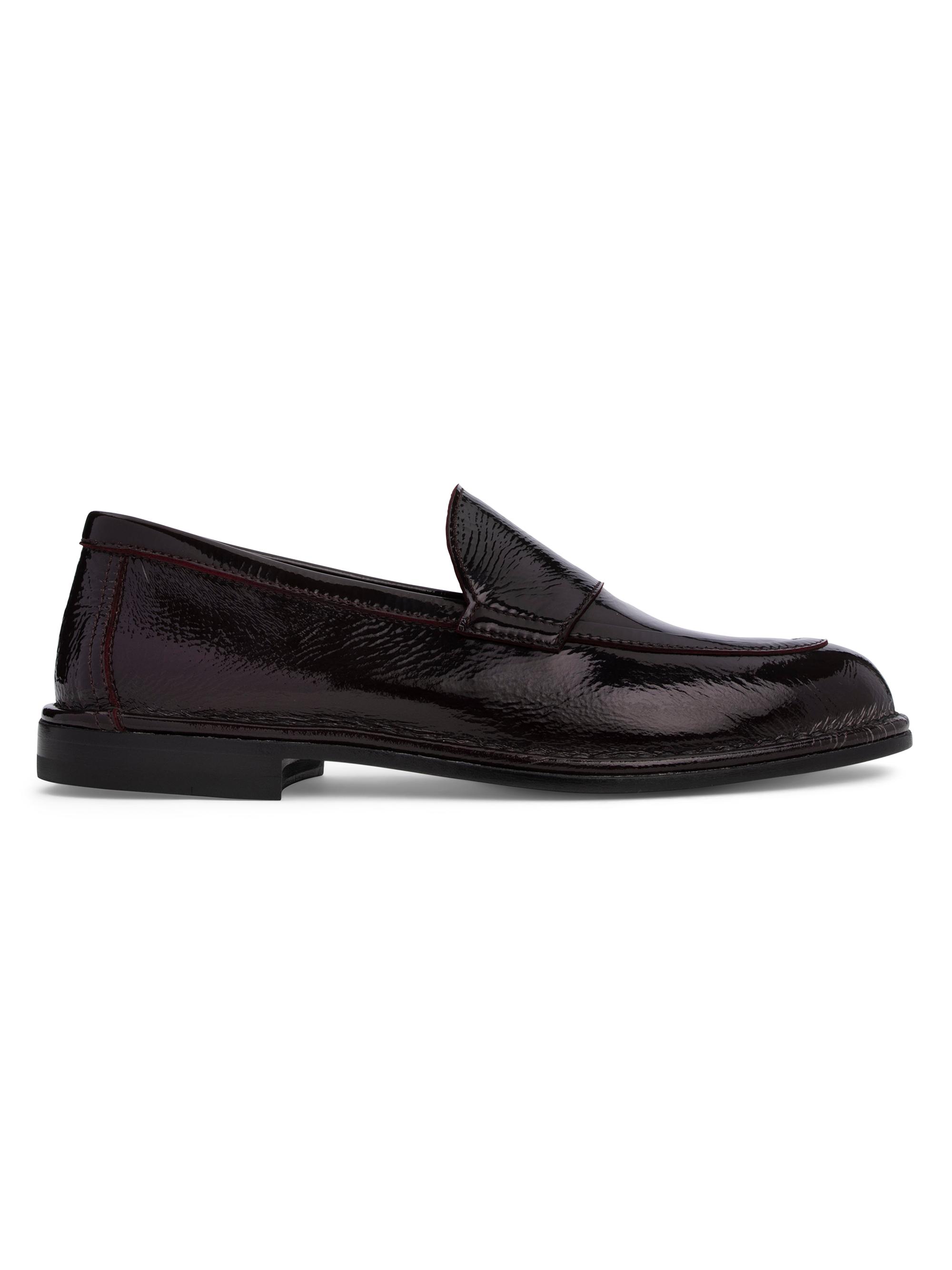 Pierre Hardy Women's Noto Leather Loafers - Patent Kid Burgundy
