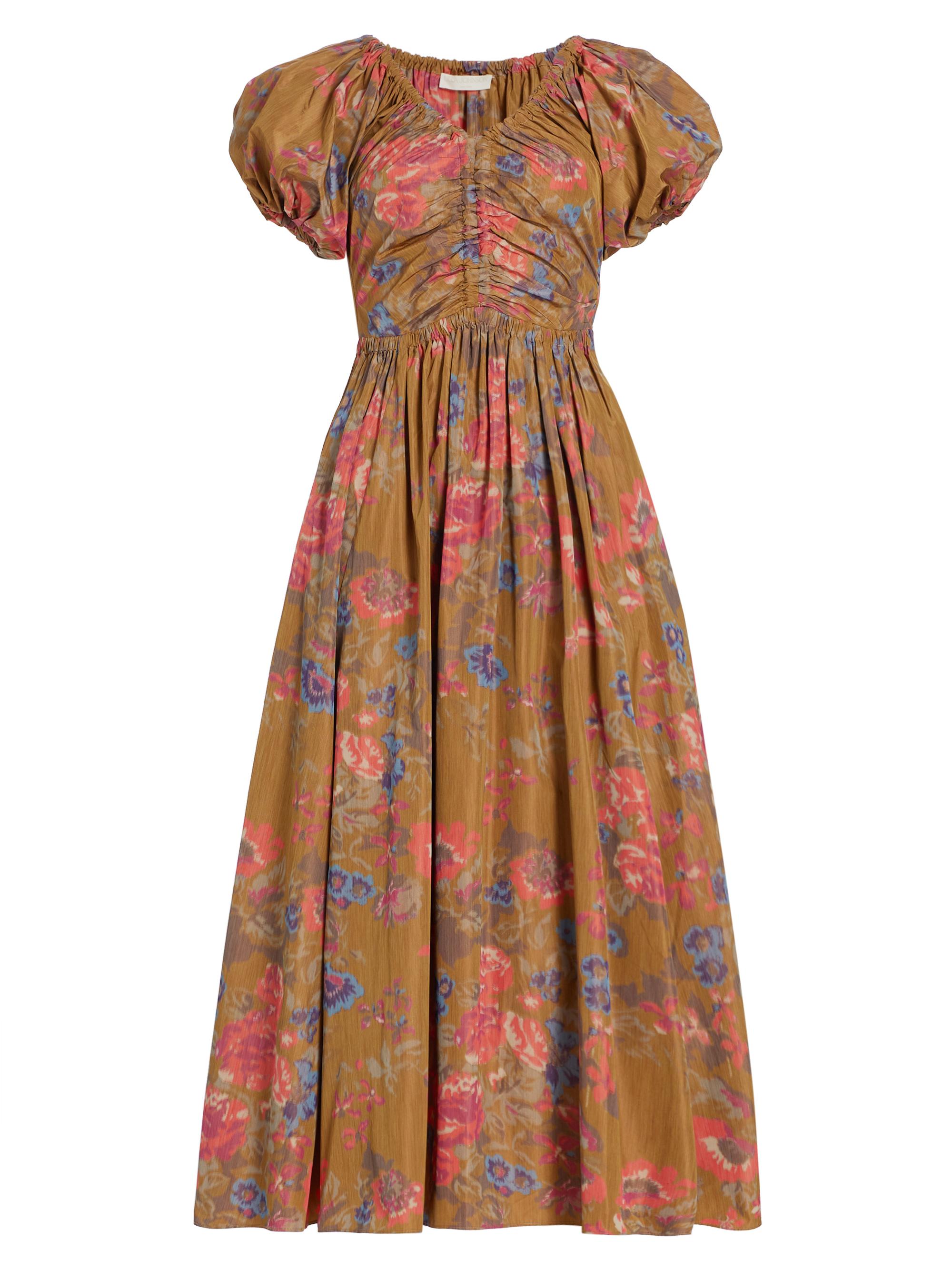 Ulla Johnson Cecile Floral Fit & Flare Midi-Dress | Saks Fifth Avenue