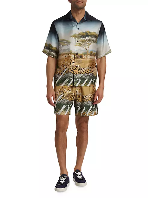 Louis Vuitton Landscape Hawaiian Shirt, Multi, M