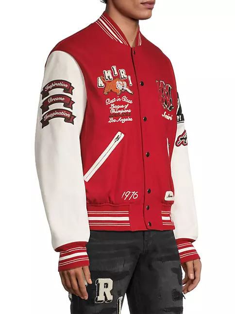 Women's First Row The Future Is Ours League Varsity Jacket Red