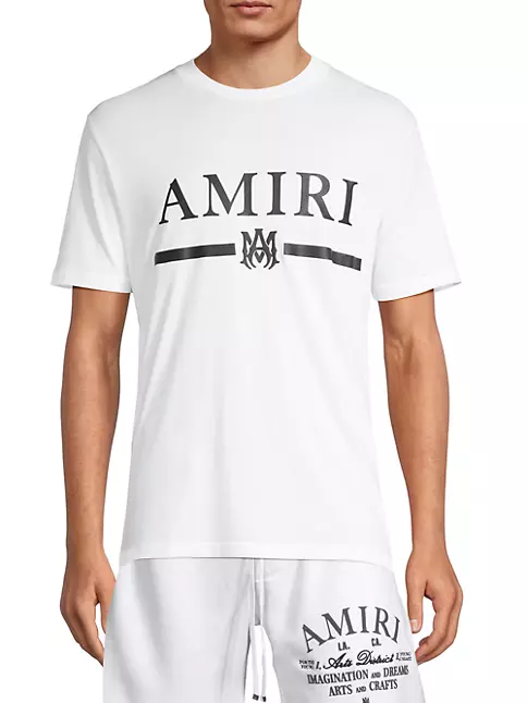 Logo Cotton T Shirt in White - Amiri Kids