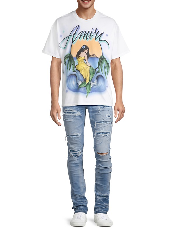 Shop Amiri Crystal Thrasher Distressed Jeans | Saks Fifth Avenue Shop Amiri Crystal Thrasher Distressed Jeans | Saks Fifth Avenue