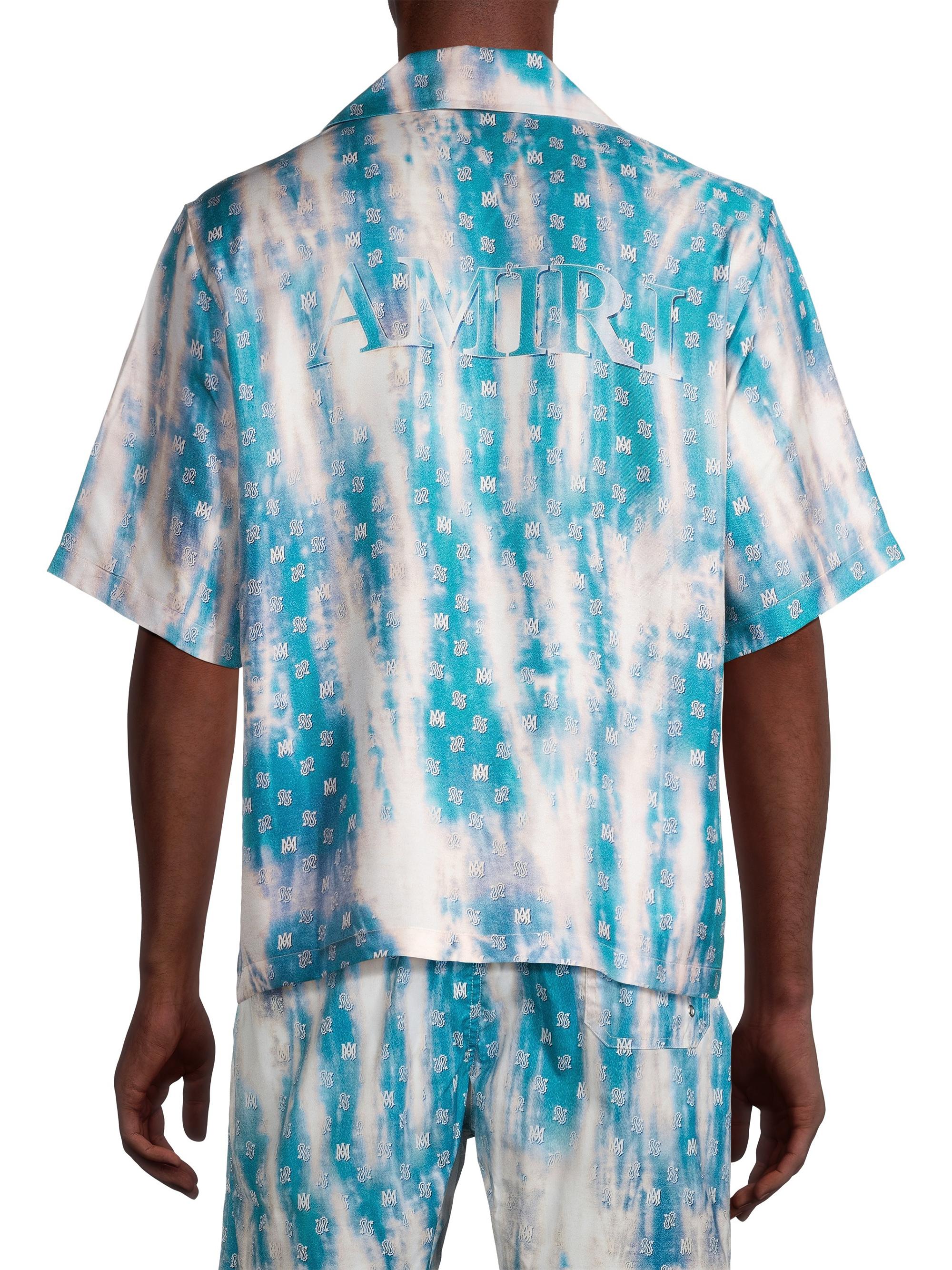 Amiri Paisley Logo Silk Camp Shirt | Saks Fifth Avenue