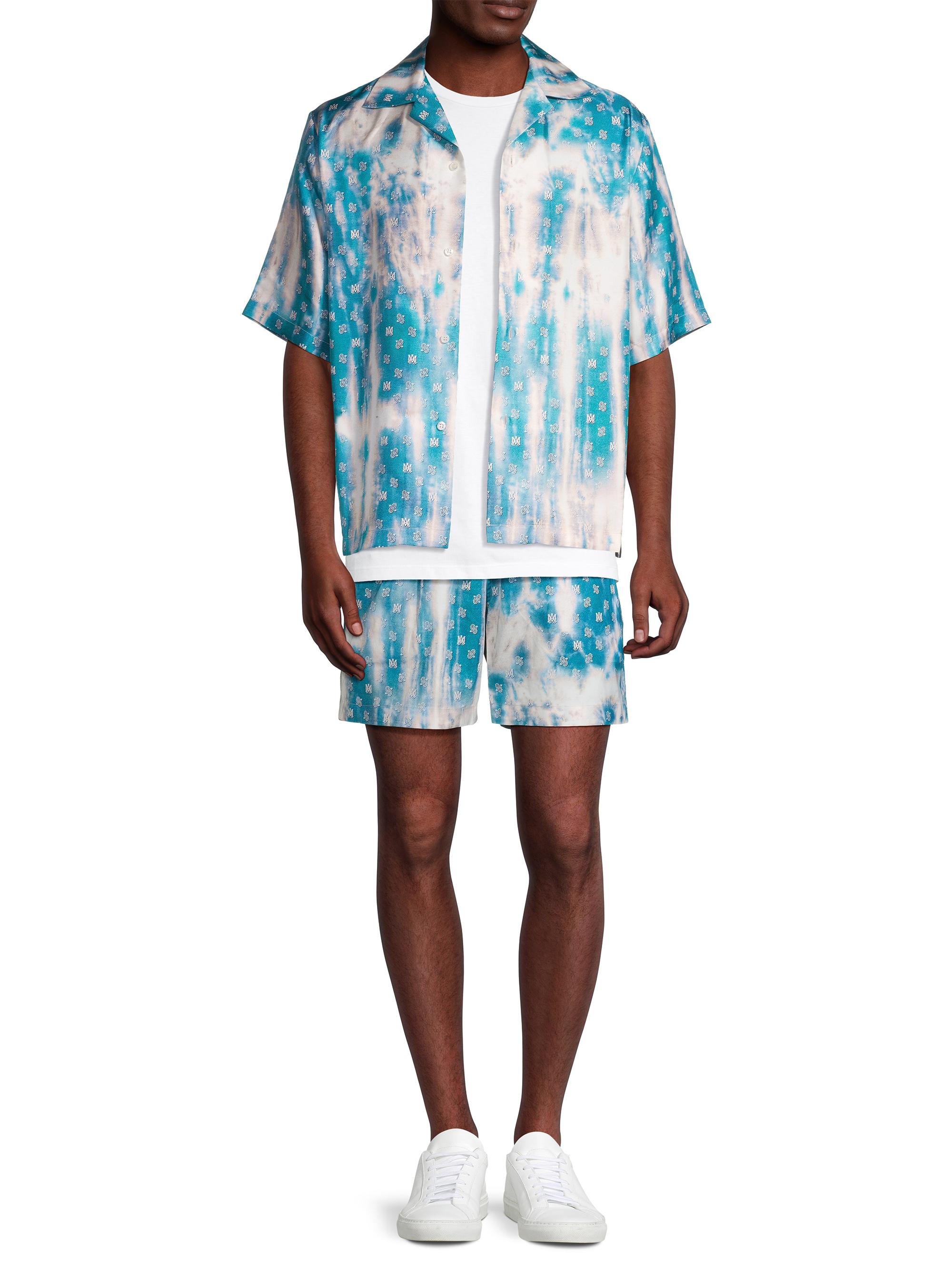 Amiri Paisley Logo Silk Camp Shirt | Saks Fifth Avenue