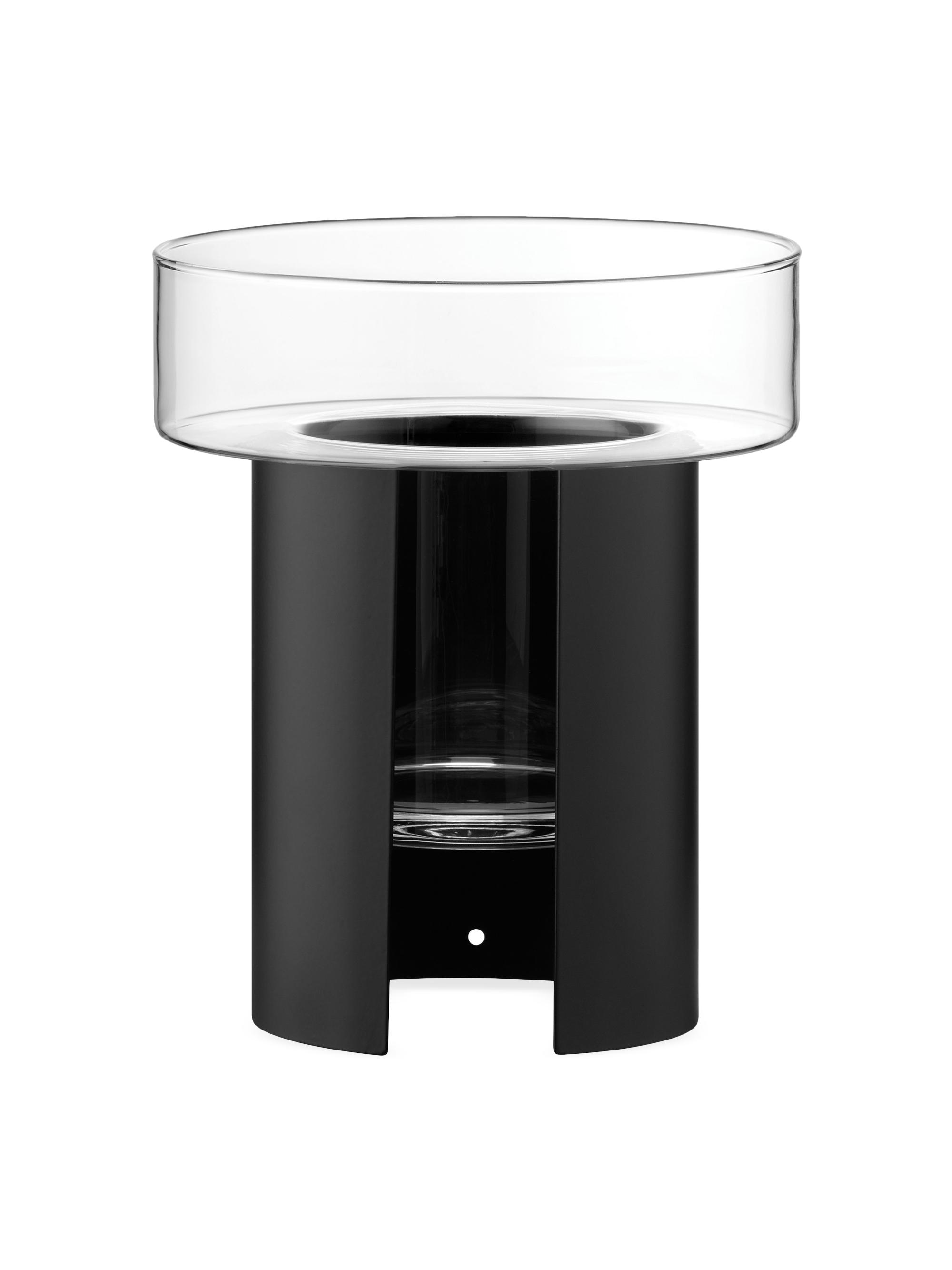 LSA Terrazza Planter - Jet Black 22 cm