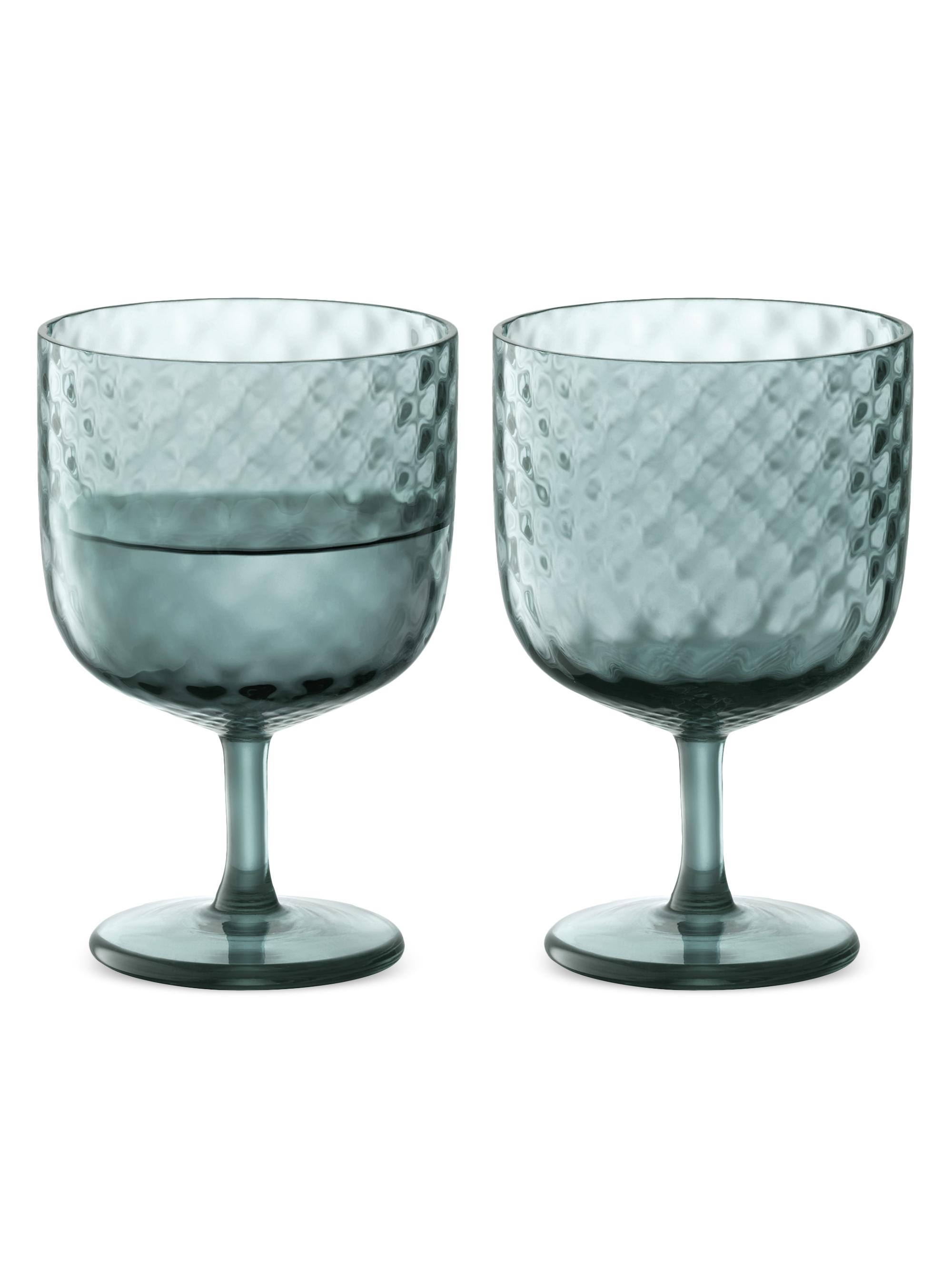 LSA Dapple 2-Piece Wine Glasses Set - Blue