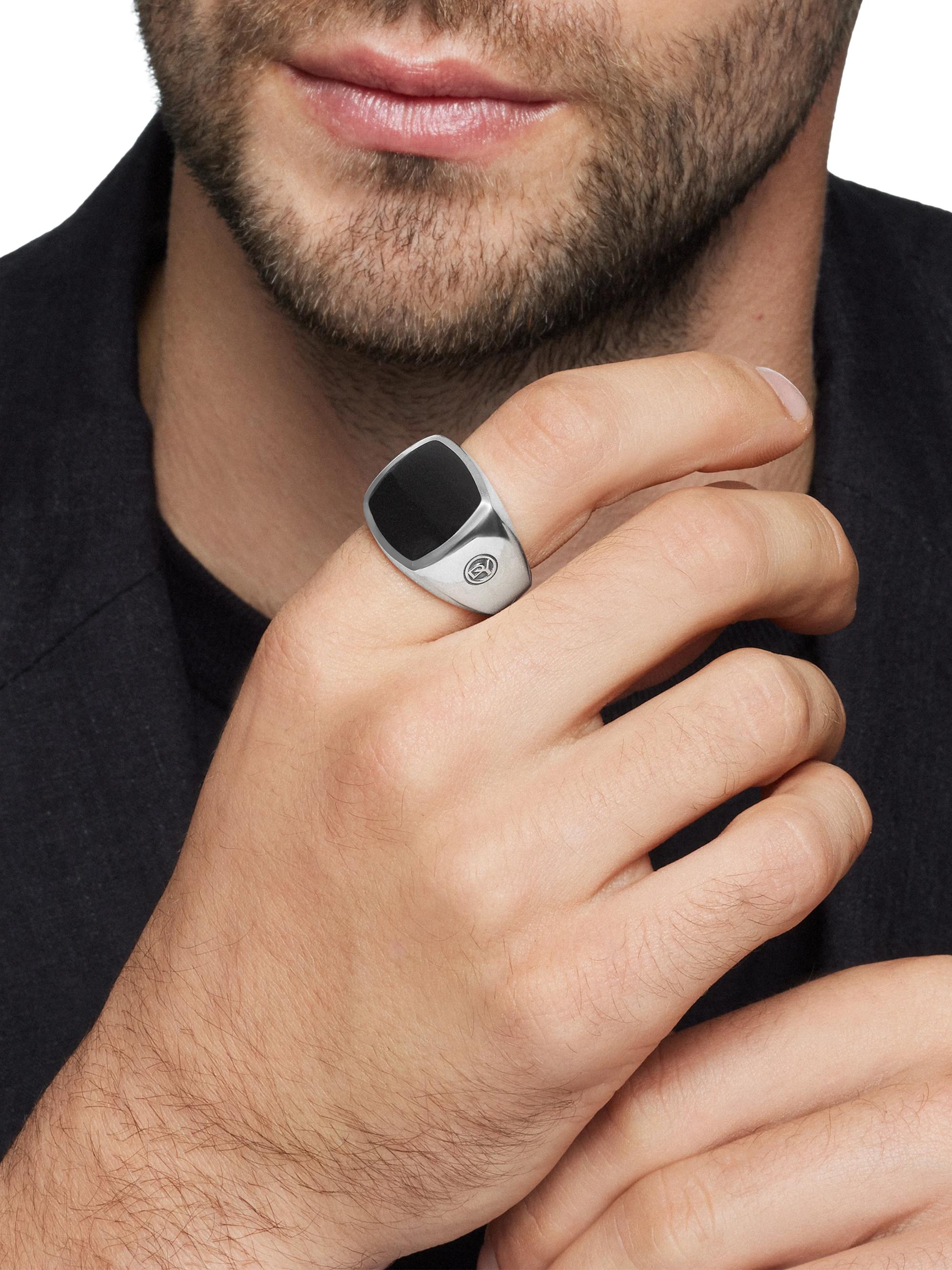 David Yurman Exotic Stone Signet Ring in Sterling Silver Saks