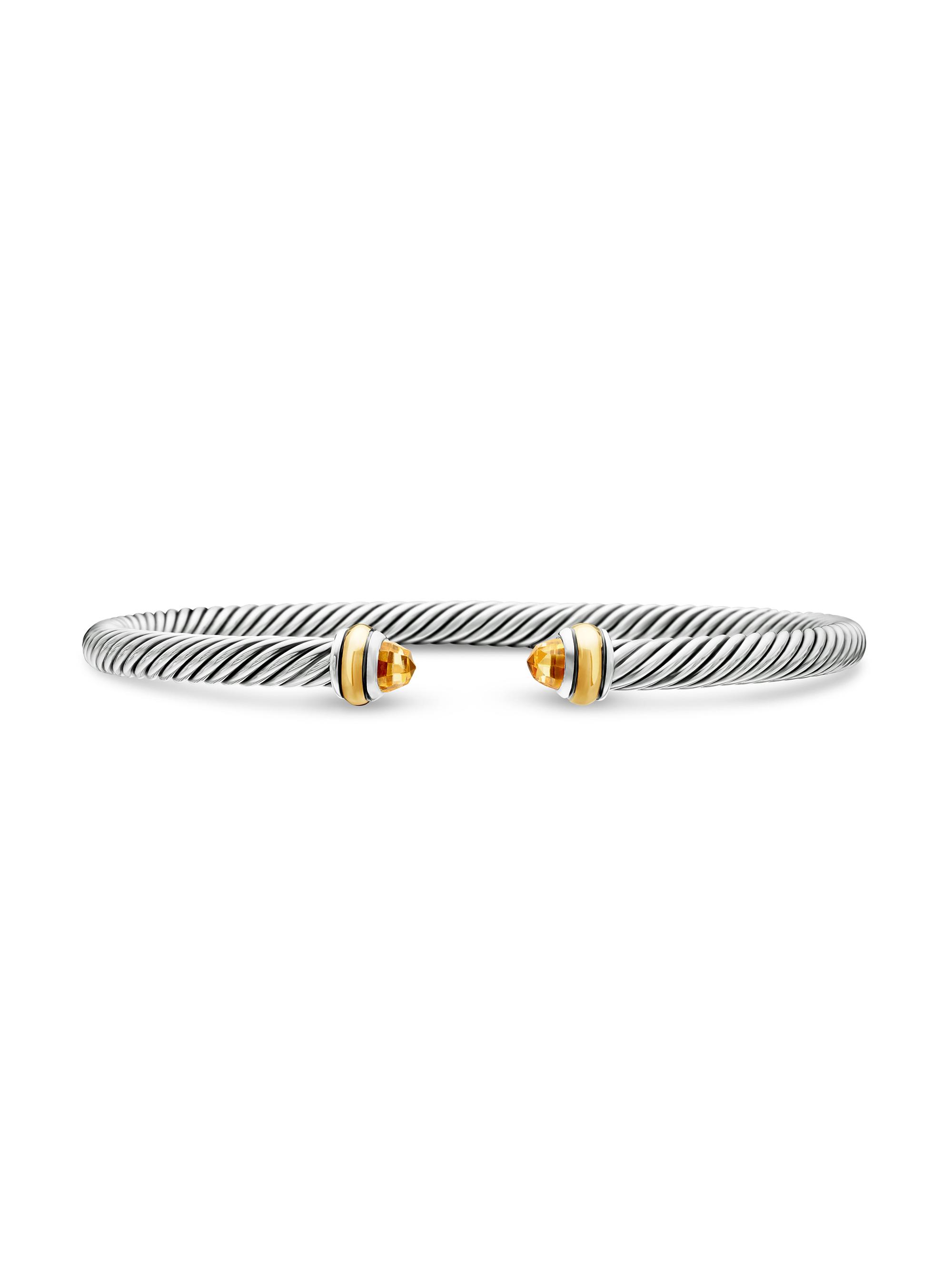 David Yurman Women's Cable Classics Color Bracelet with 18K Yellow Gold - Citrine