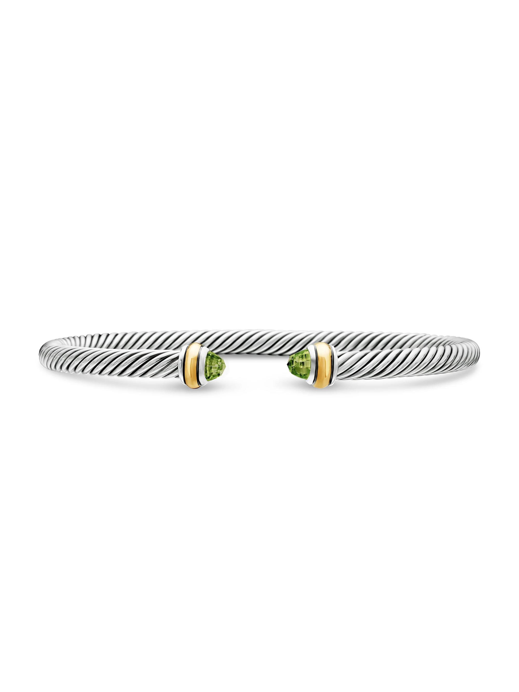 David Yurman Women's Cable Classics Color Bracelet with 18K Yellow Gold - Peridot