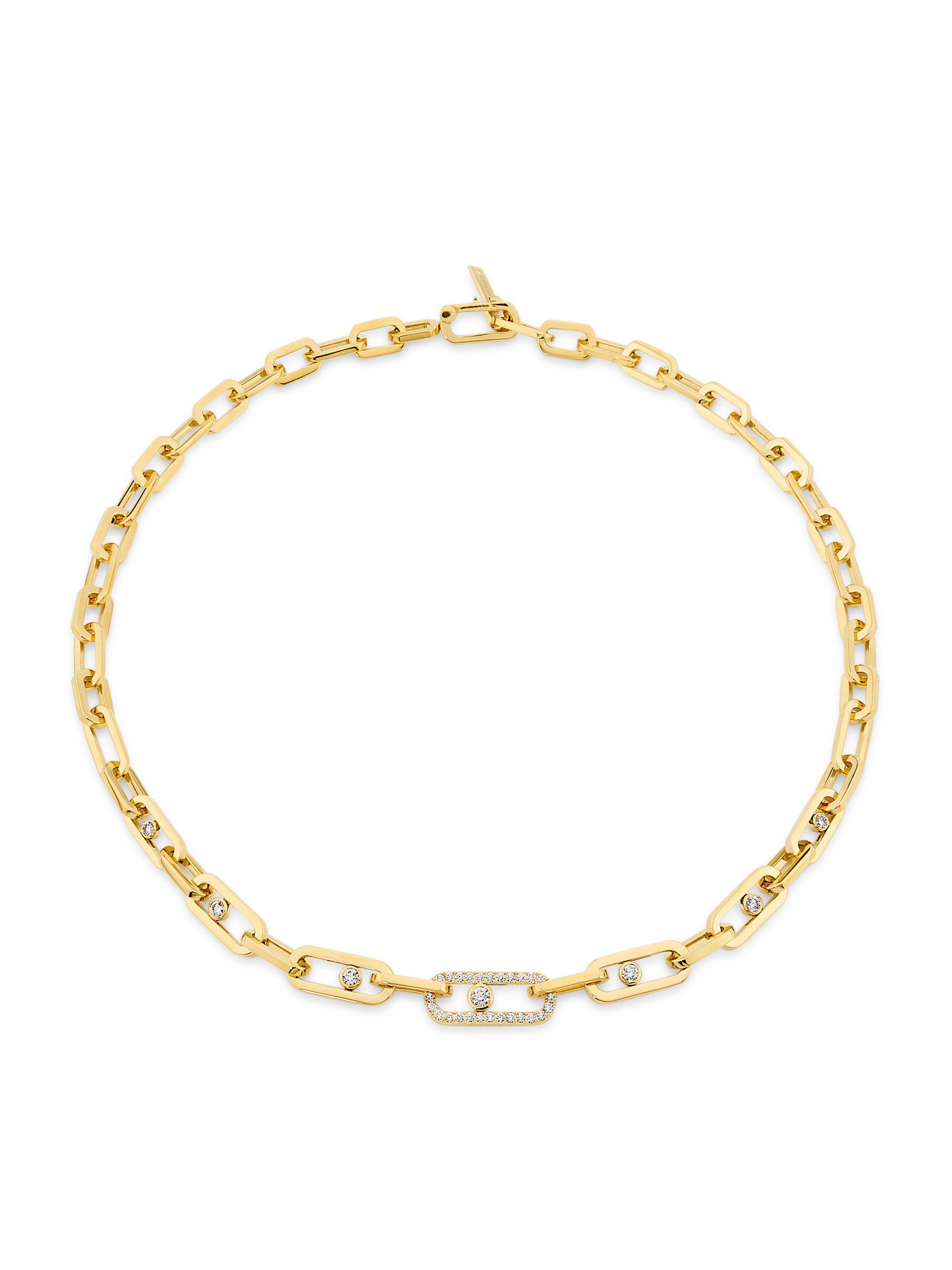 Messika Women's Move Link 18K Yellow Gold & 1.1 TCW Diamond Chain Necklace - Yellow Gold